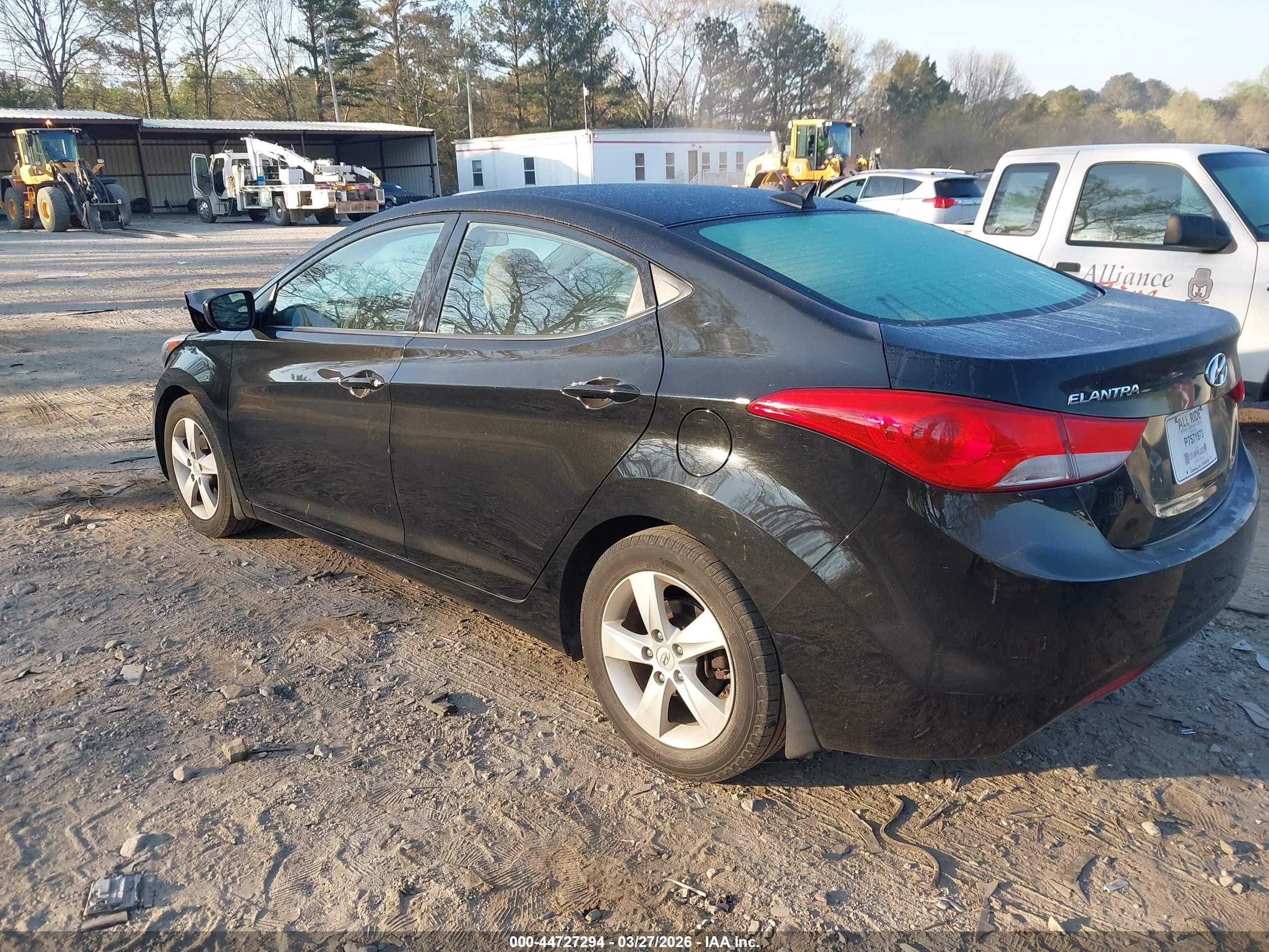 2013 Hyundai Elantra Gls Black vin: 5NPDH4AE4DH304081