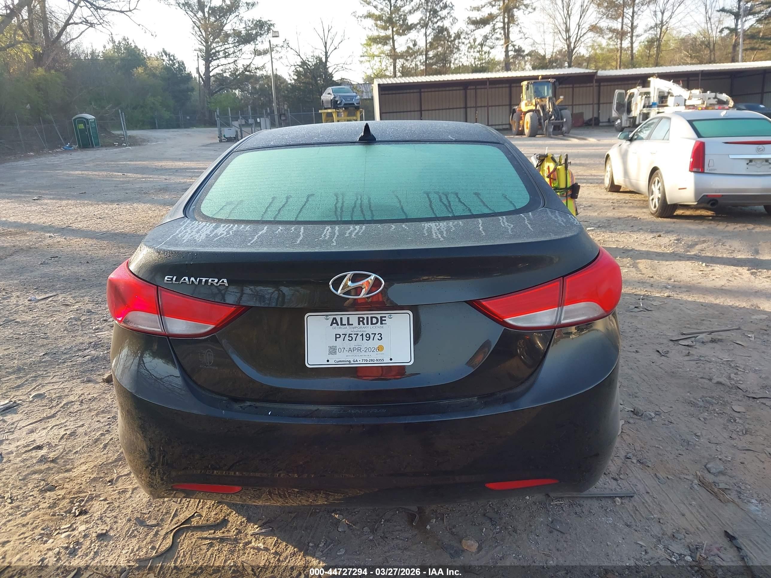 2013 Hyundai Elantra Gls Black vin: 5NPDH4AE4DH304081