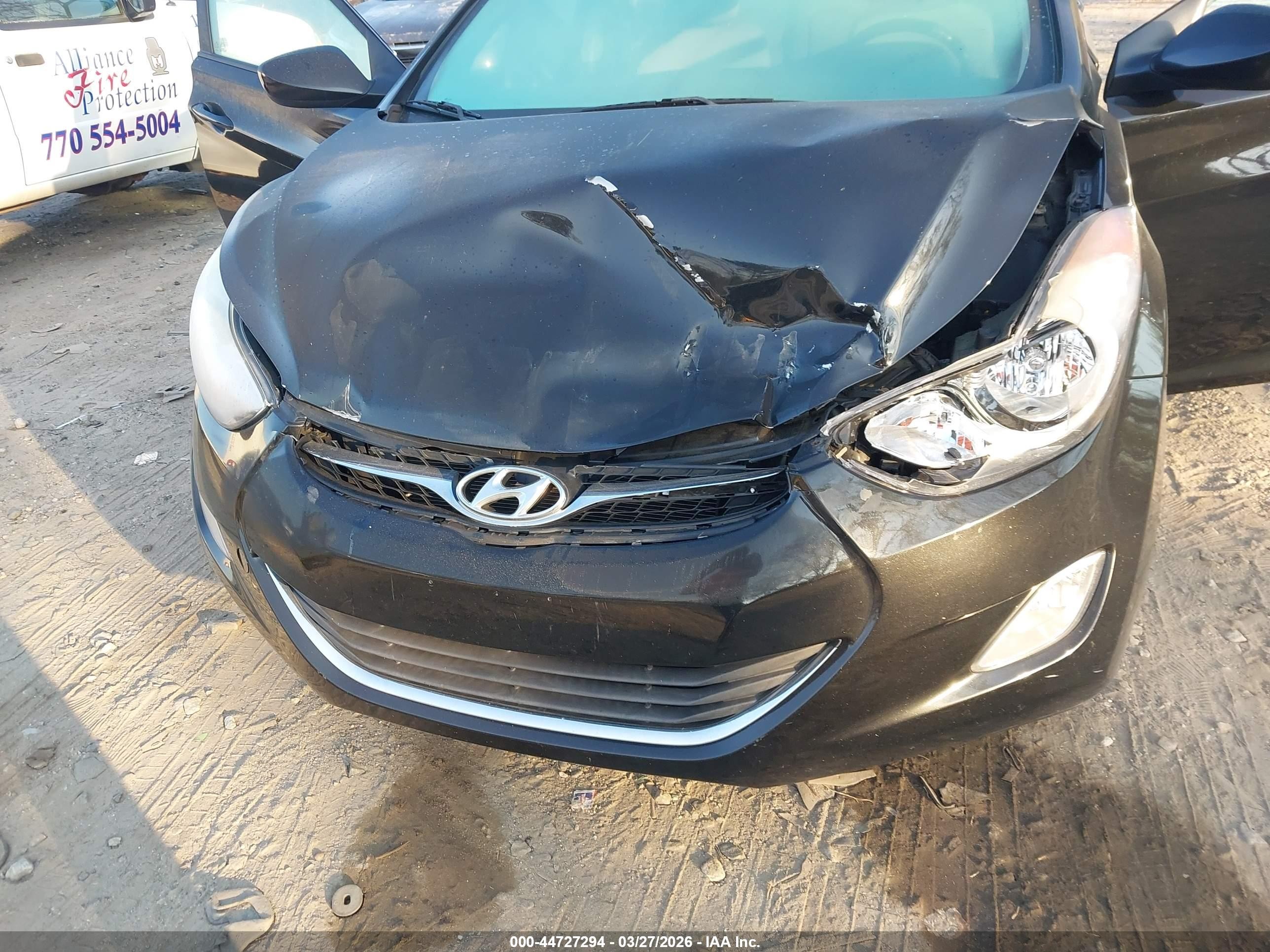 2013 Hyundai Elantra Gls Black vin: 5NPDH4AE4DH304081