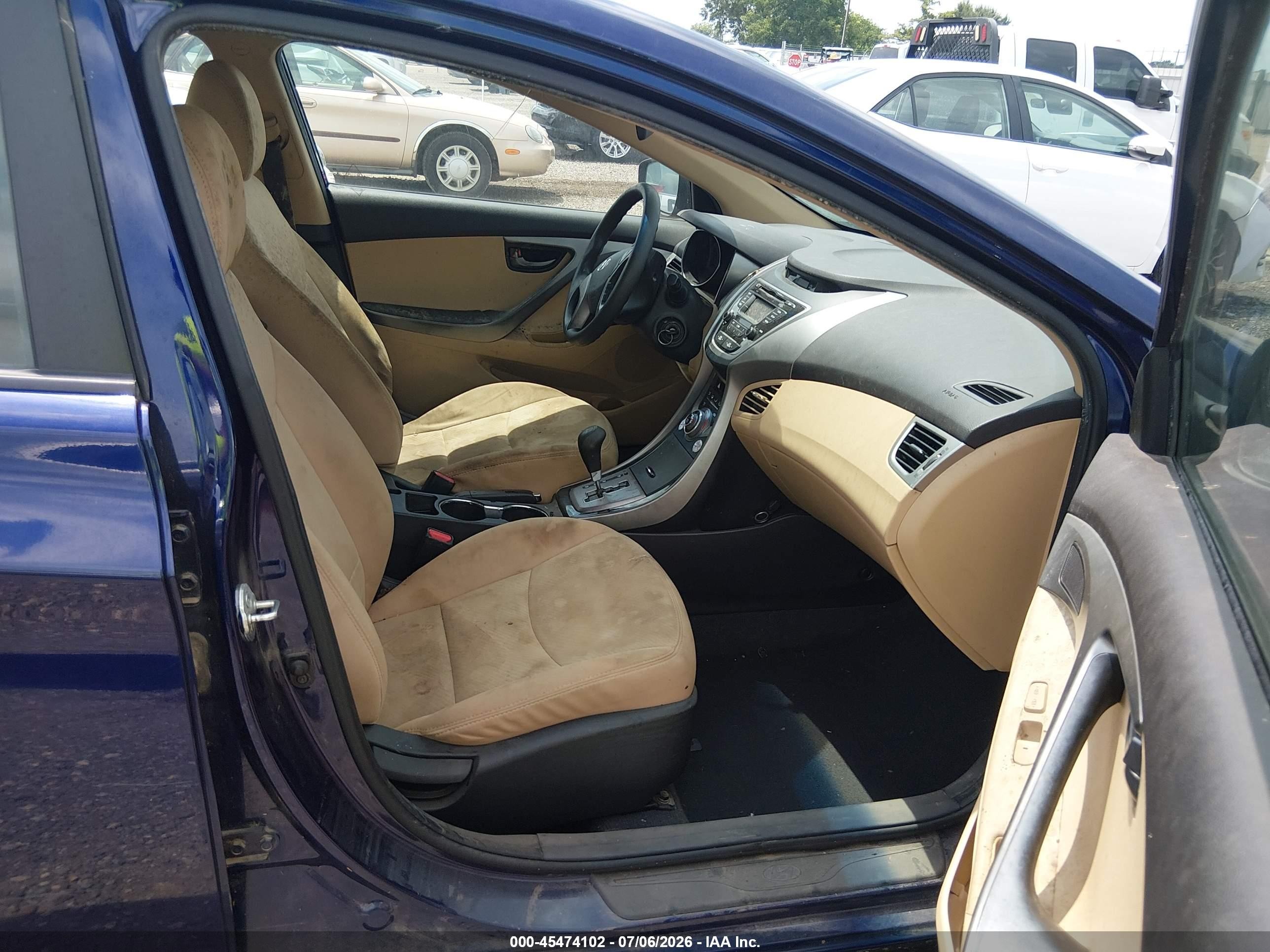 2013 Hyundai Elantra Gls Blue vin: 5NPDH4AE4DH304811