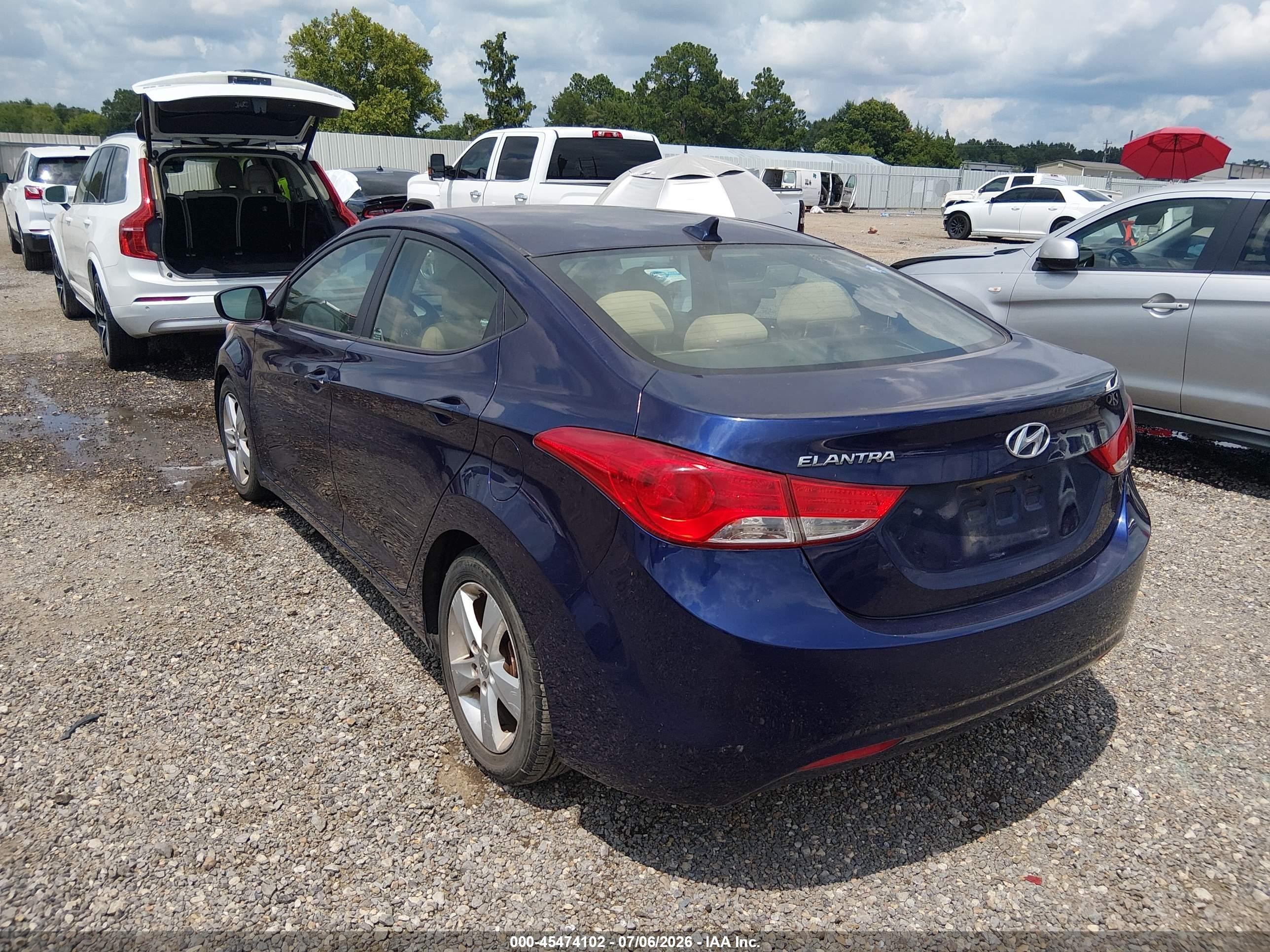 2013 Hyundai Elantra Gls Blue vin: 5NPDH4AE4DH304811