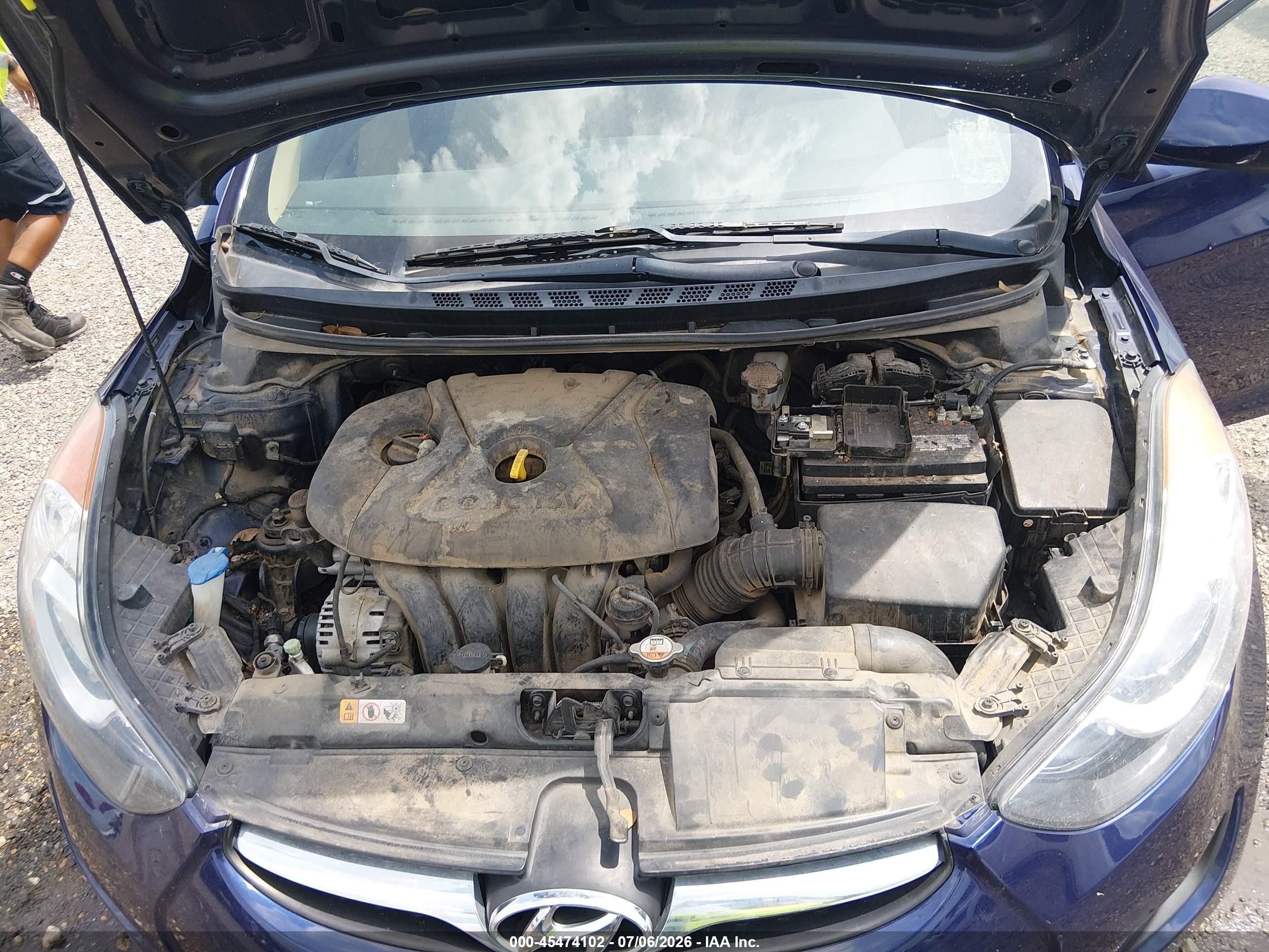 2013 Hyundai Elantra Gls Blue vin: 5NPDH4AE4DH304811