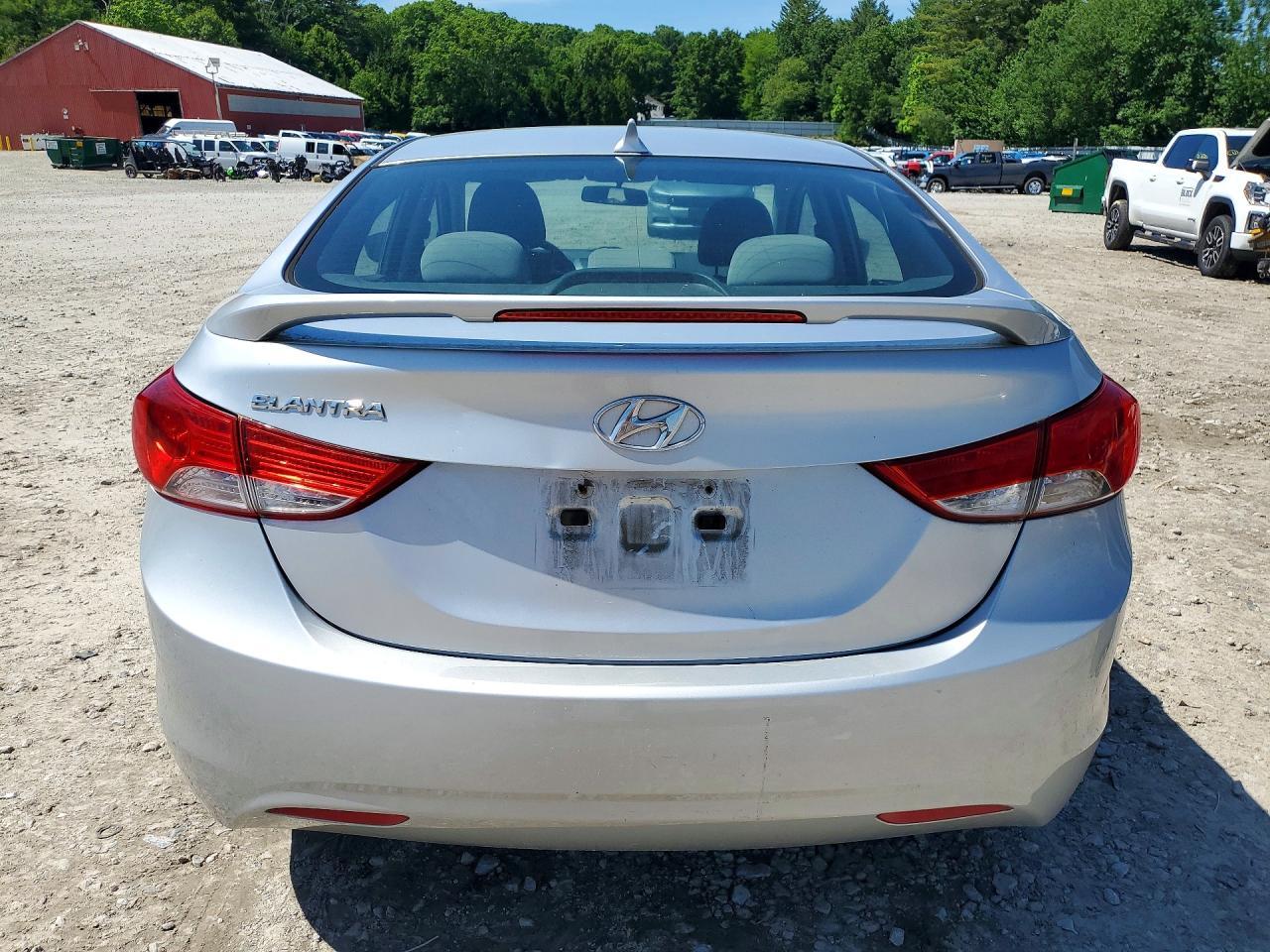 2013 Hyundai Elantra Gls Gray vin: 5NPDH4AE4DH308017