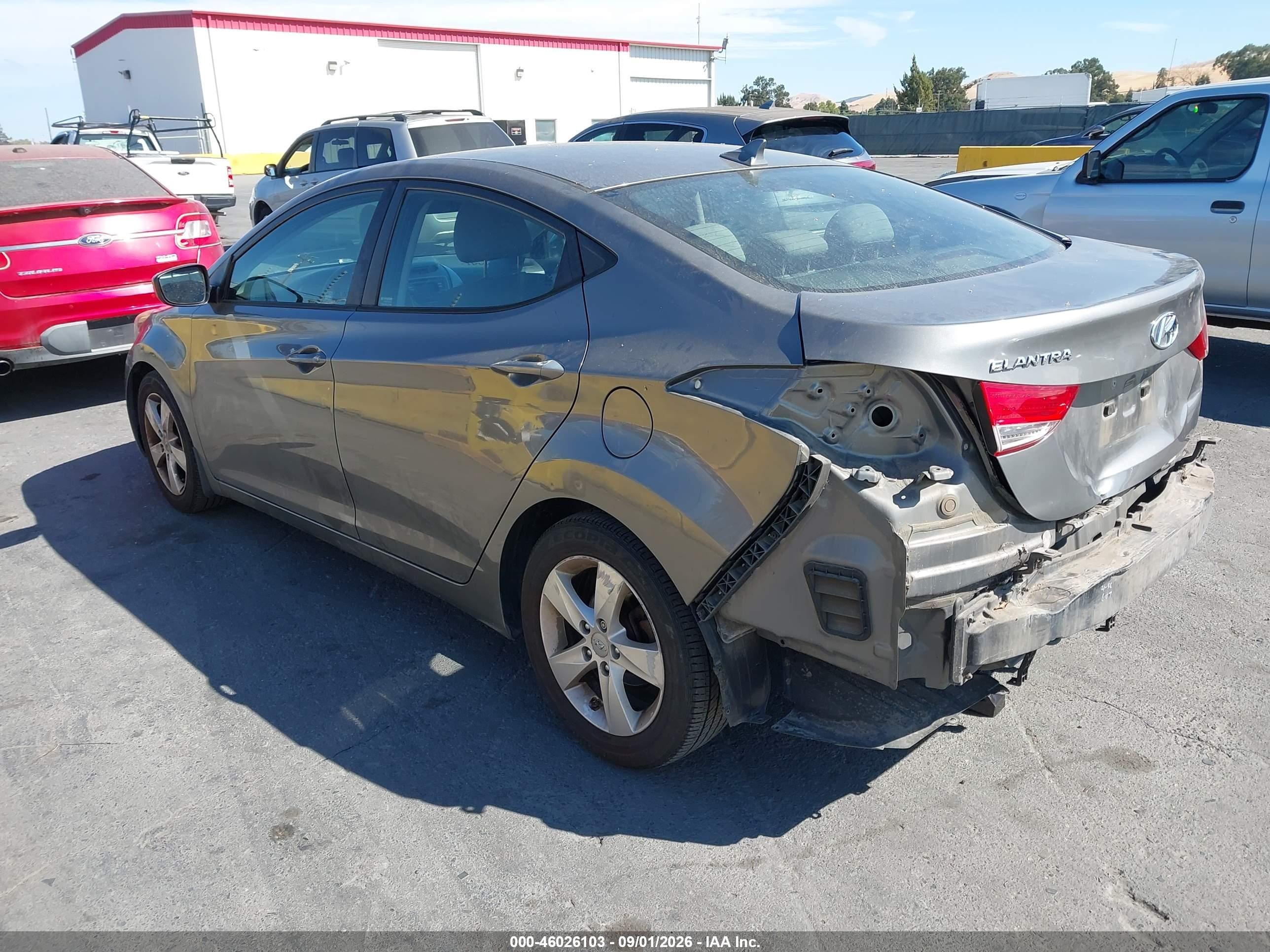 2013 Hyundai Elantra Gls Gray vin: 5NPDH4AE4DH327652