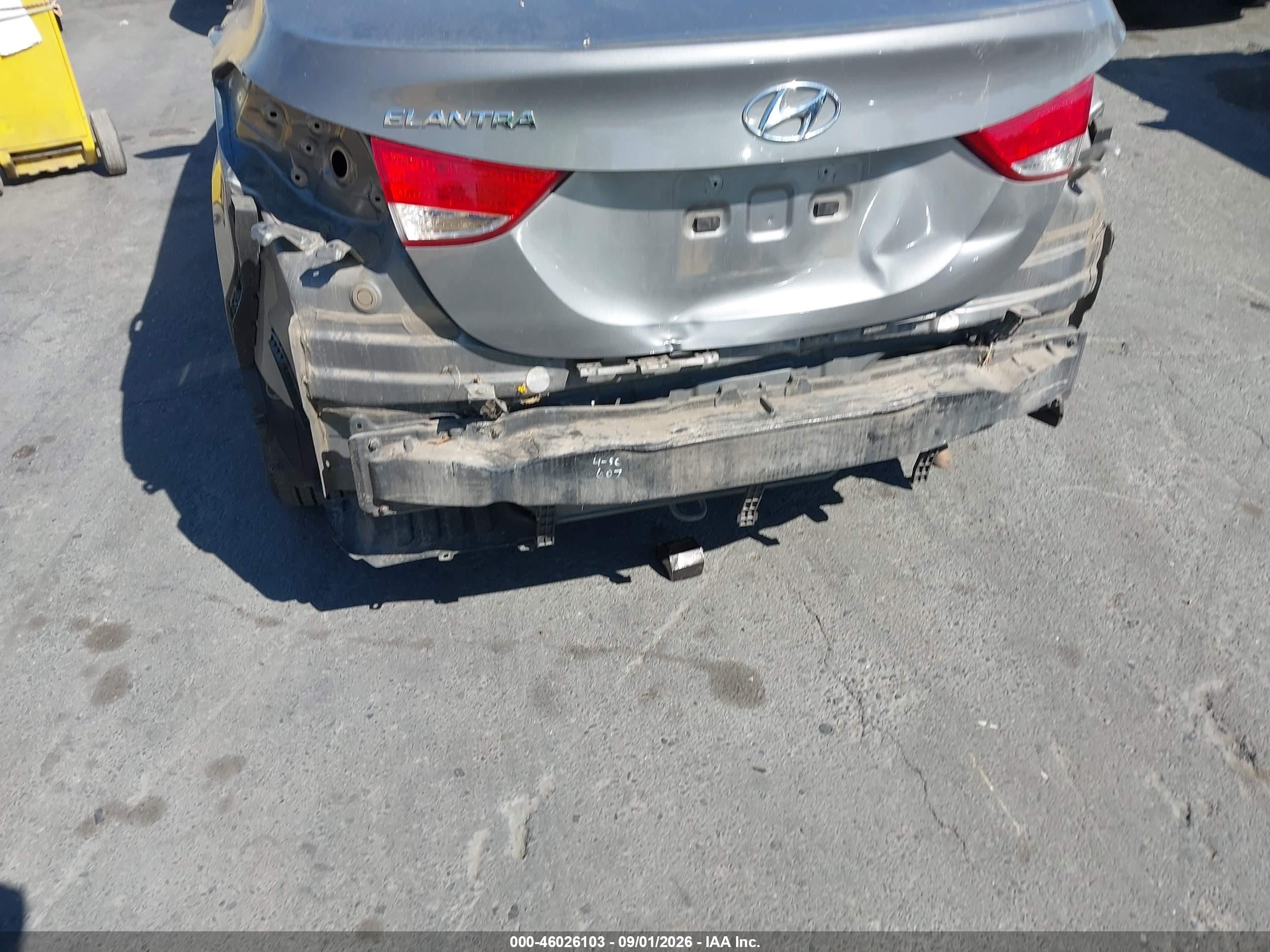 2013 Hyundai Elantra Gls Gray vin: 5NPDH4AE4DH327652