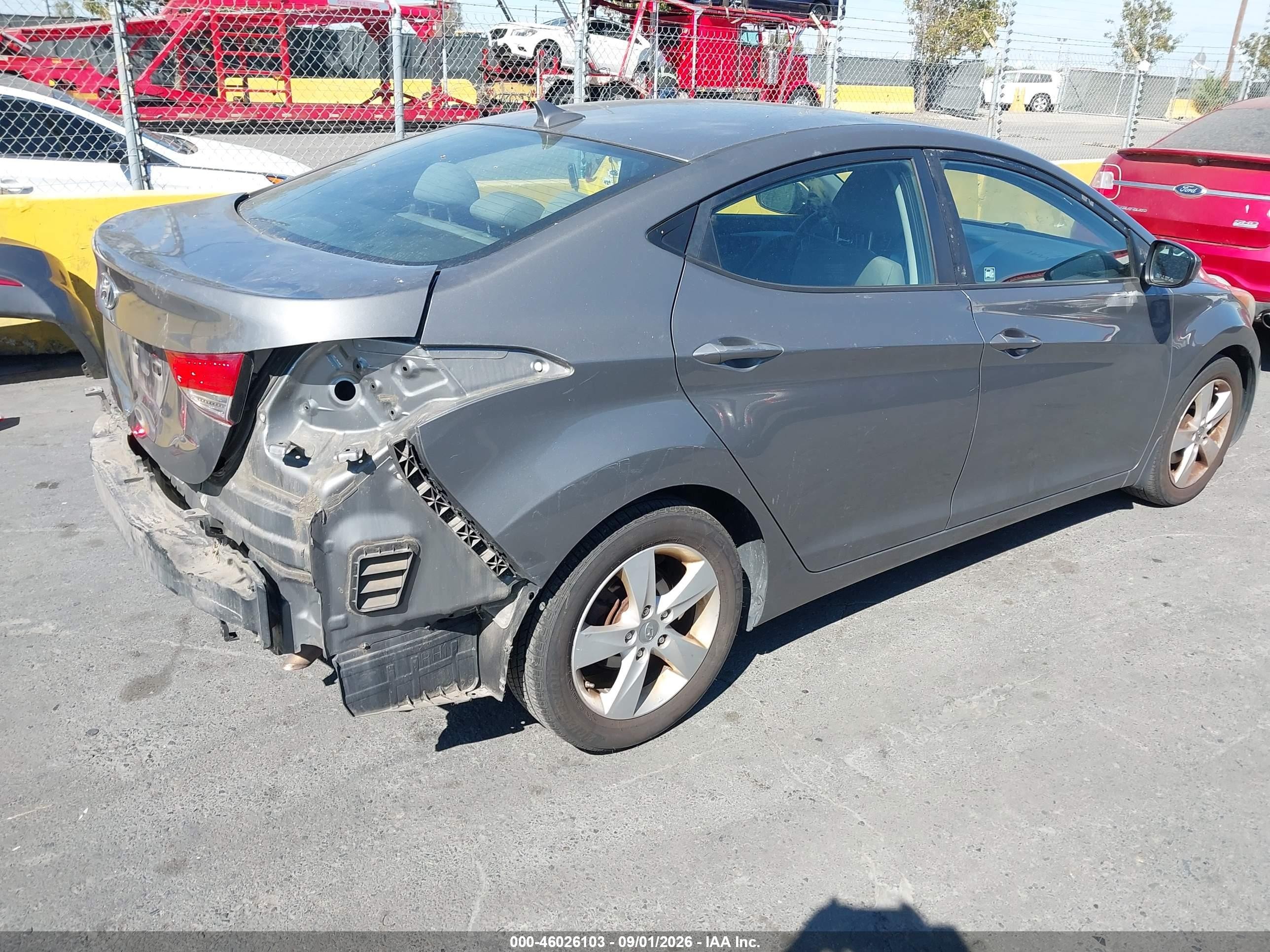 2013 Hyundai Elantra Gls Gray vin: 5NPDH4AE4DH327652
