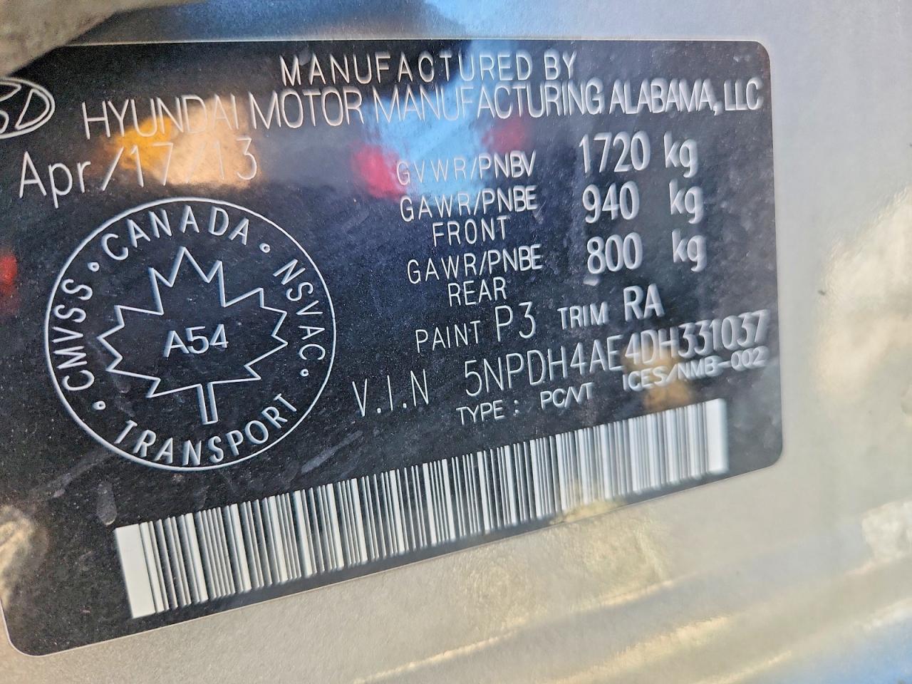 2013 Hyundai Elantra Gls Gray vin: 5NPDH4AE4DH331037