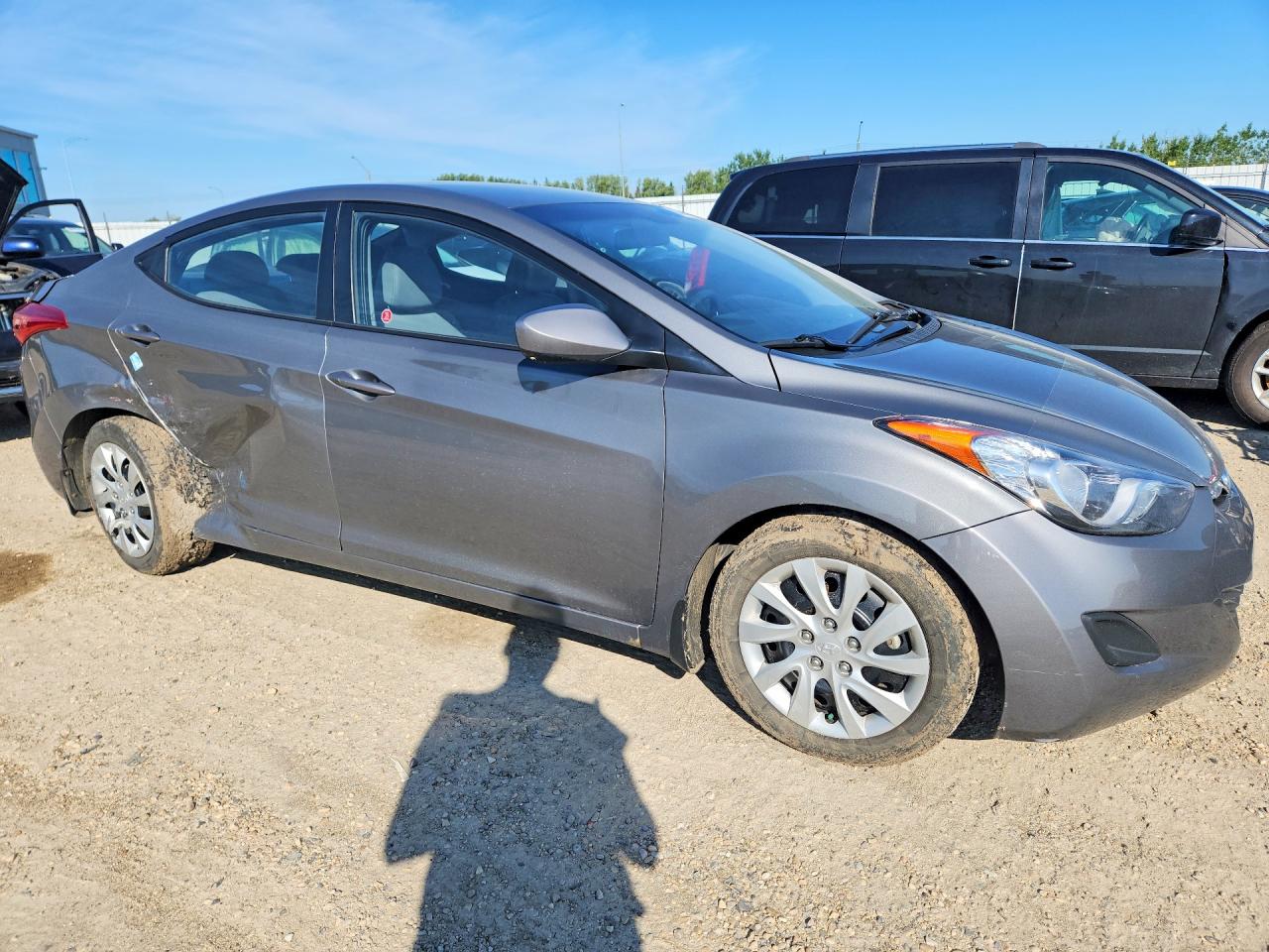 2013 Hyundai Elantra Gls Gray vin: 5NPDH4AE4DH331037