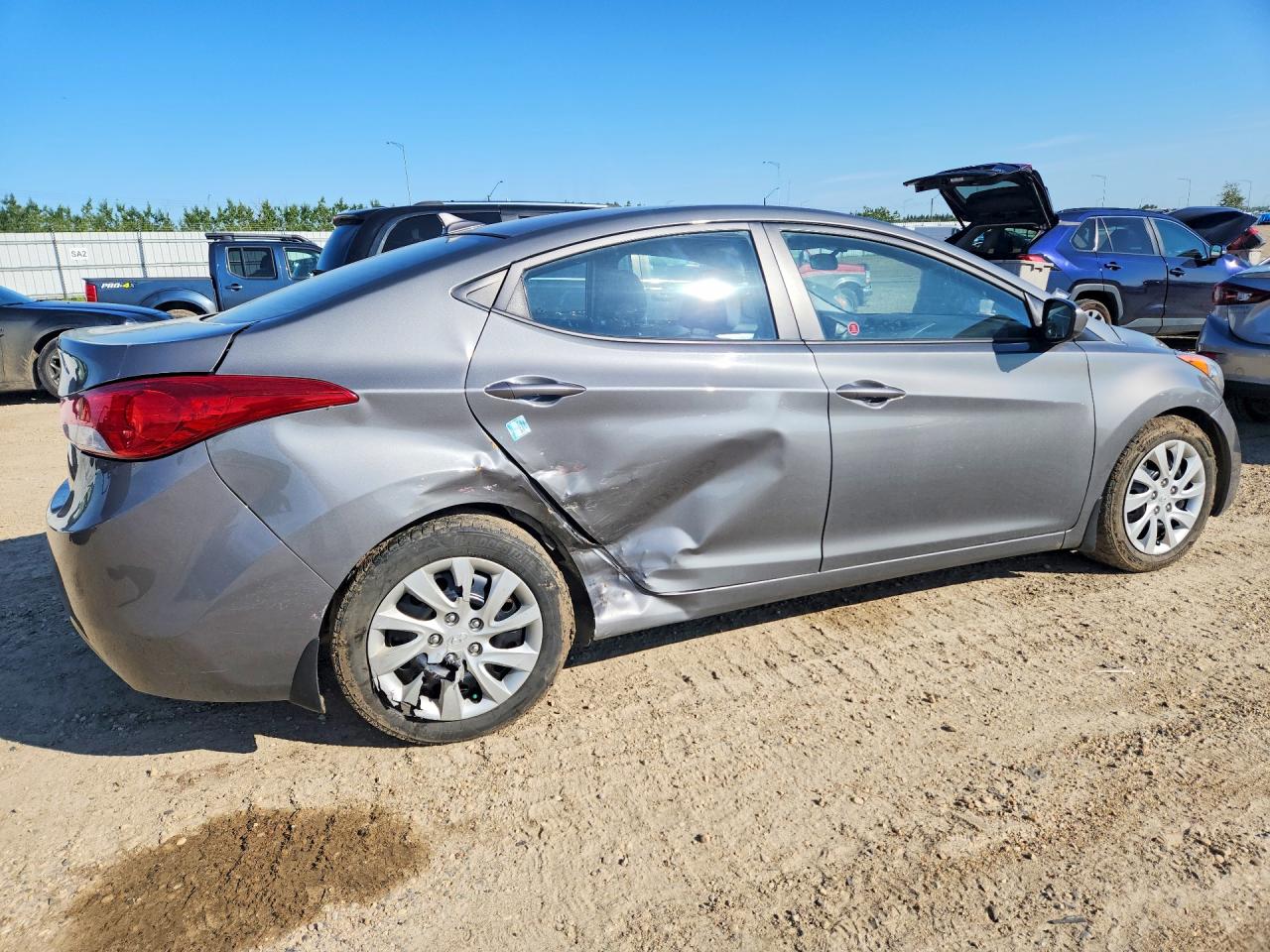 2013 Hyundai Elantra Gls Gray vin: 5NPDH4AE4DH331037