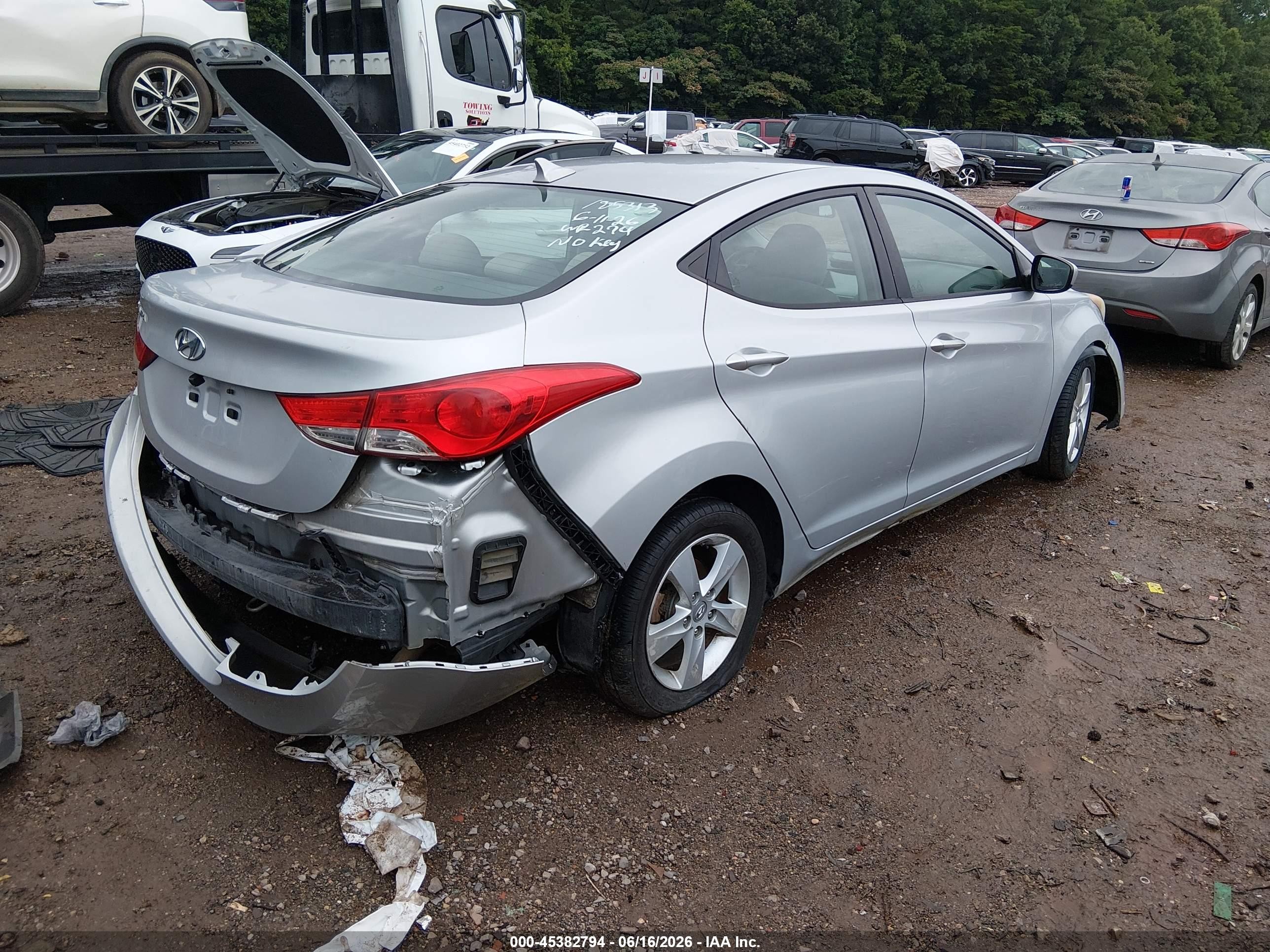 2013 Hyundai Elantra Gls Gray vin: 5NPDH4AE4DH339686