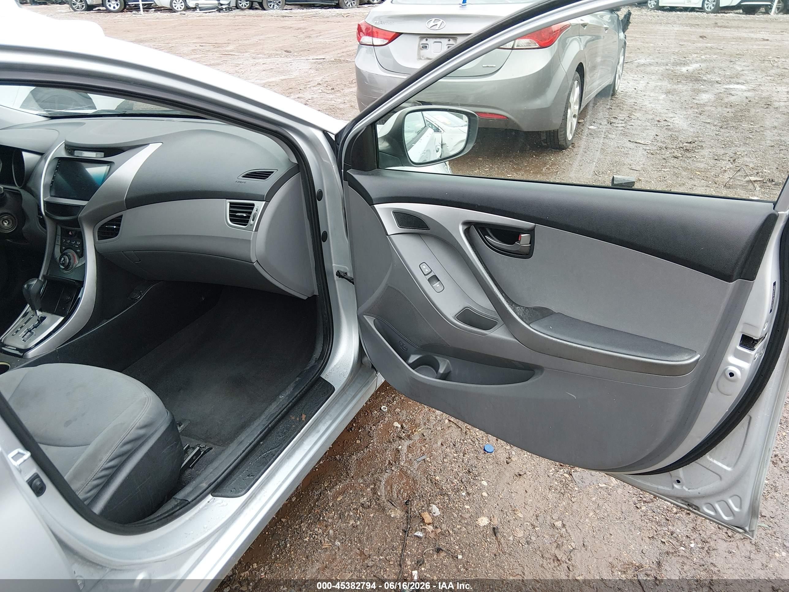 2013 Hyundai Elantra Gls Gray vin: 5NPDH4AE4DH339686