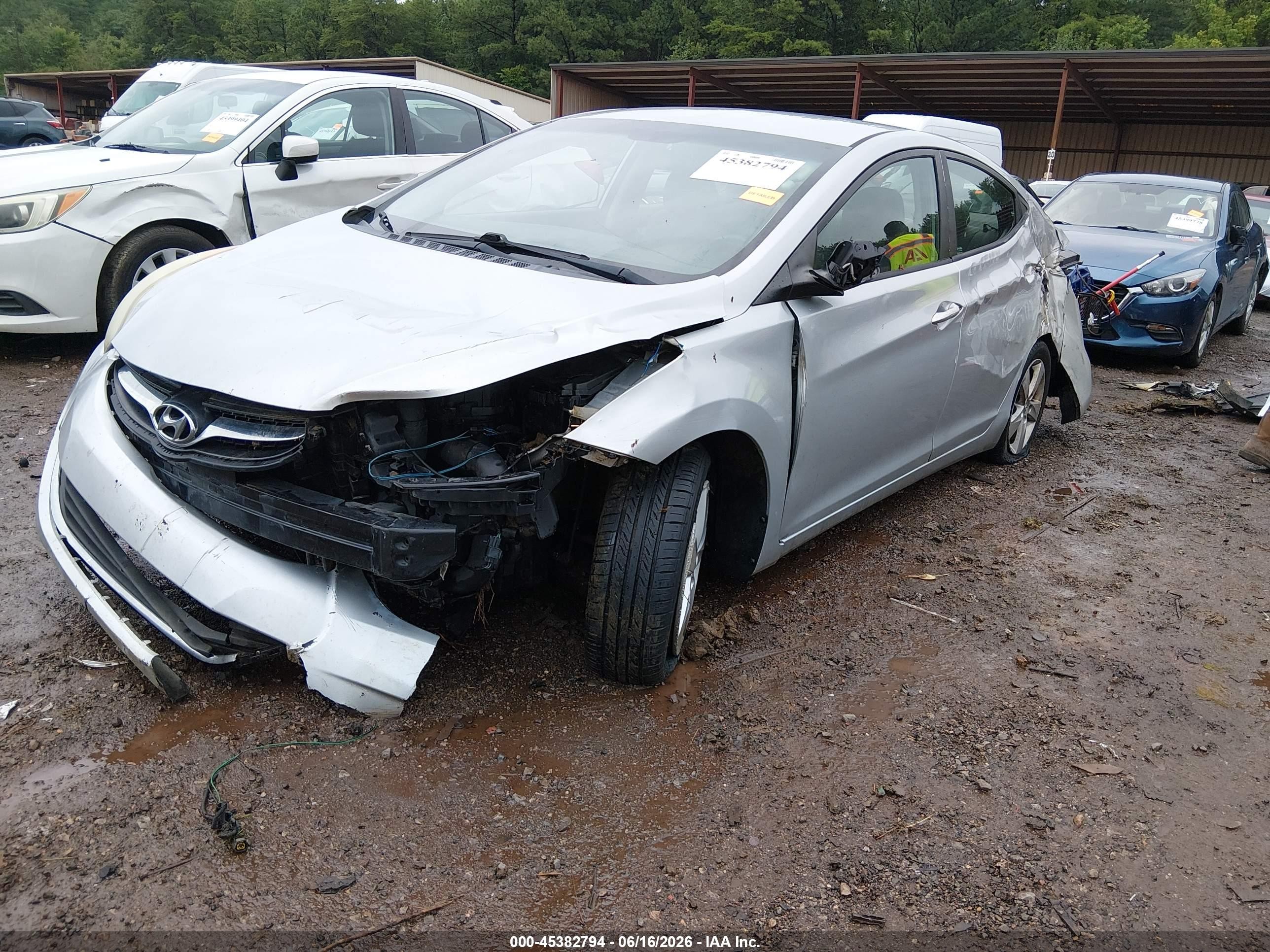 2013 Hyundai Elantra Gls Gray vin: 5NPDH4AE4DH339686