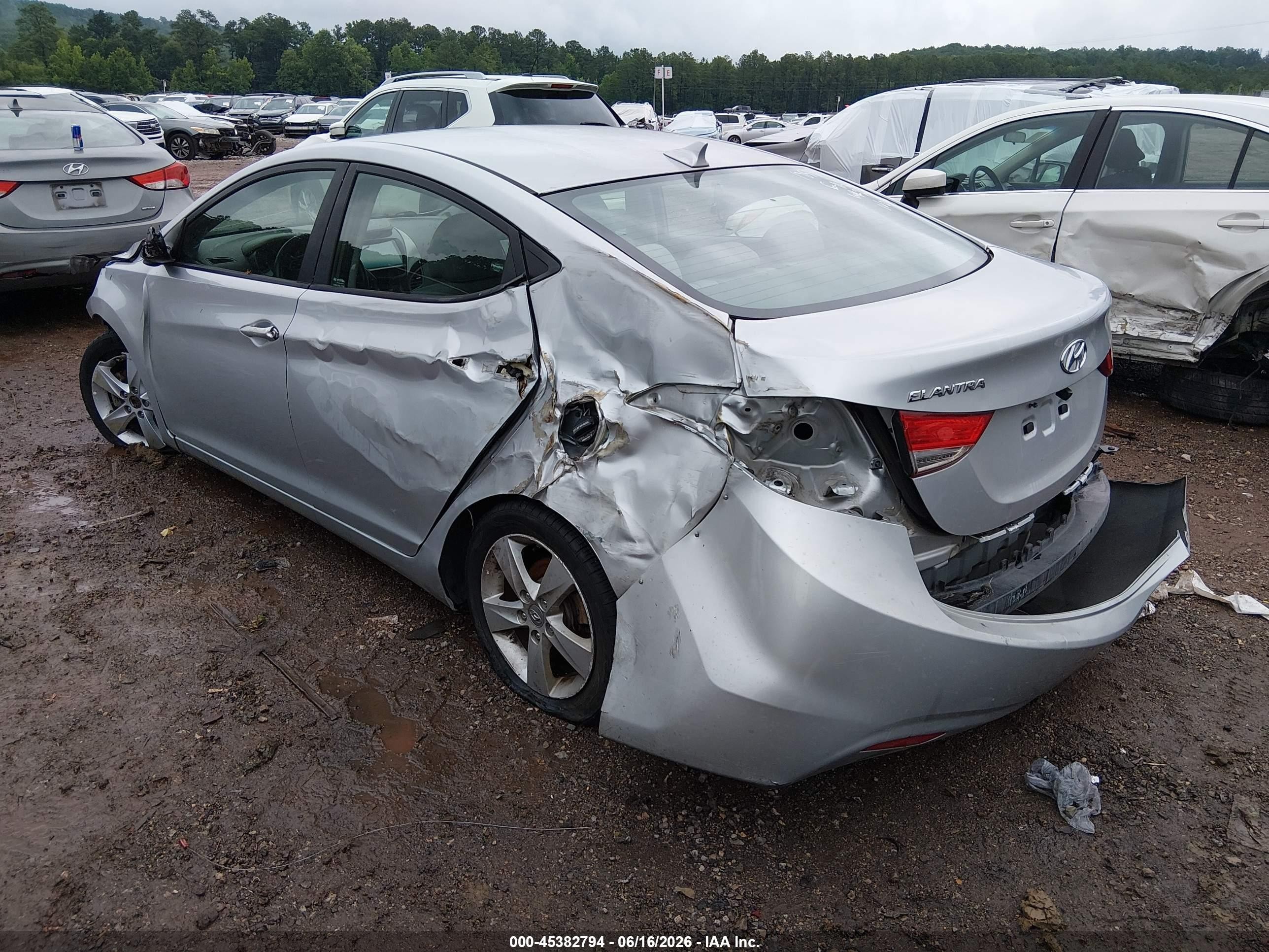 2013 Hyundai Elantra Gls Gray vin: 5NPDH4AE4DH339686