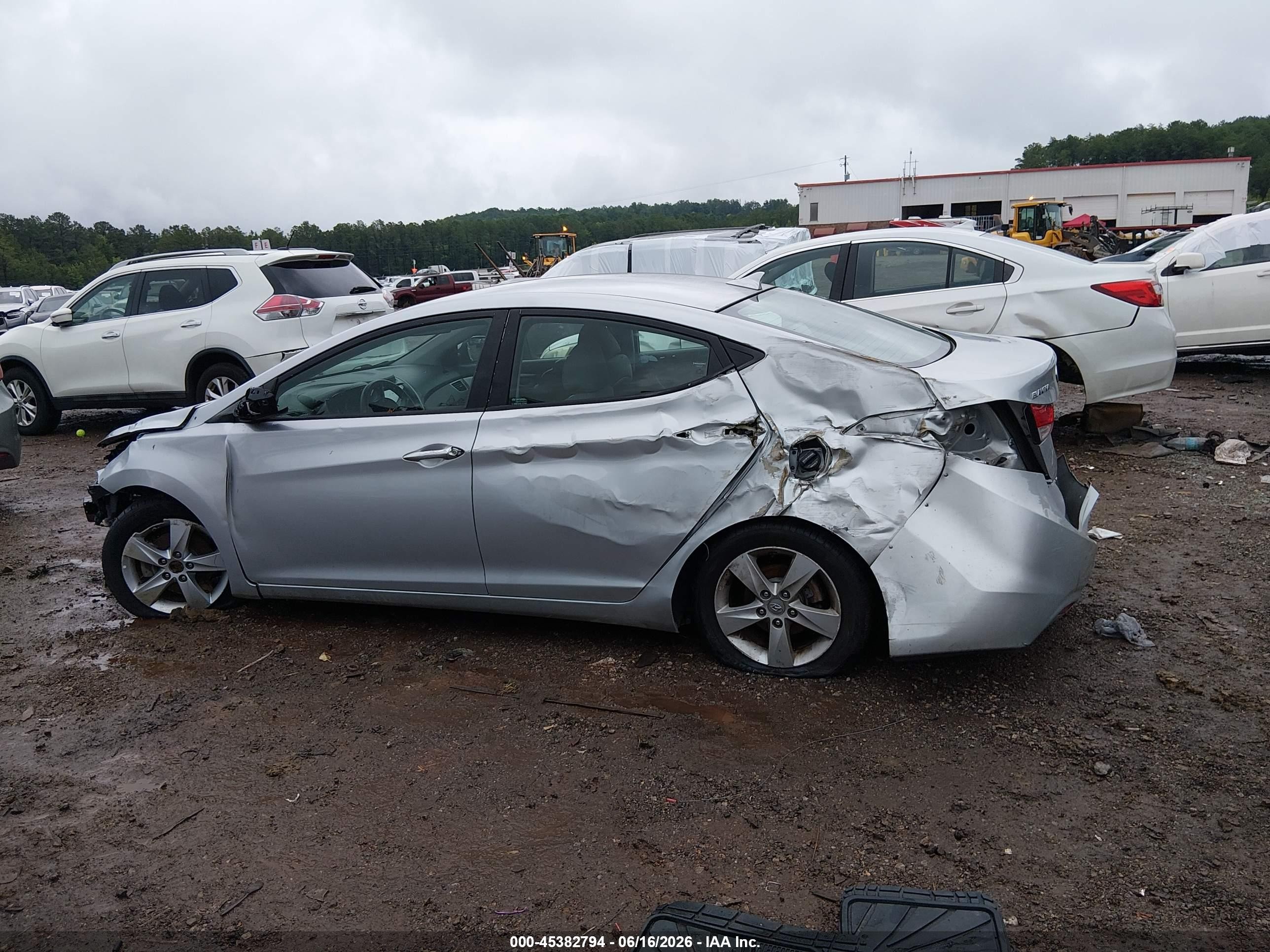 2013 Hyundai Elantra Gls Gray vin: 5NPDH4AE4DH339686