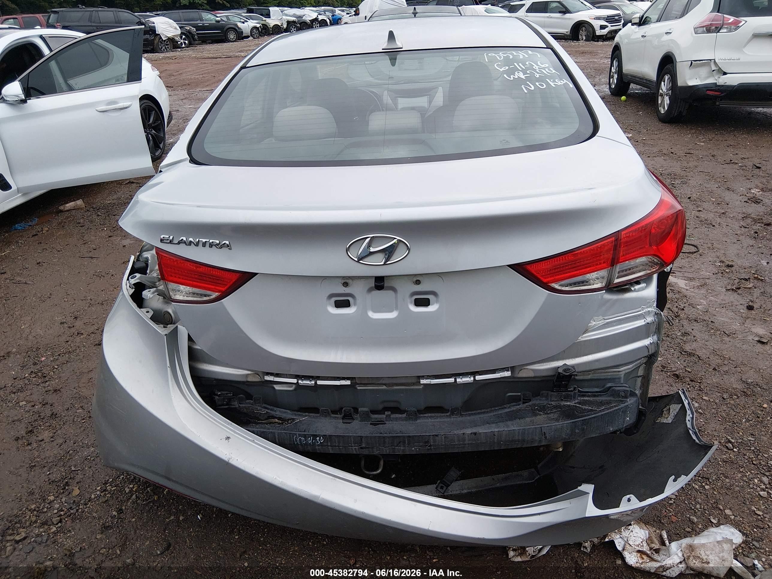 2013 Hyundai Elantra Gls Gray vin: 5NPDH4AE4DH339686