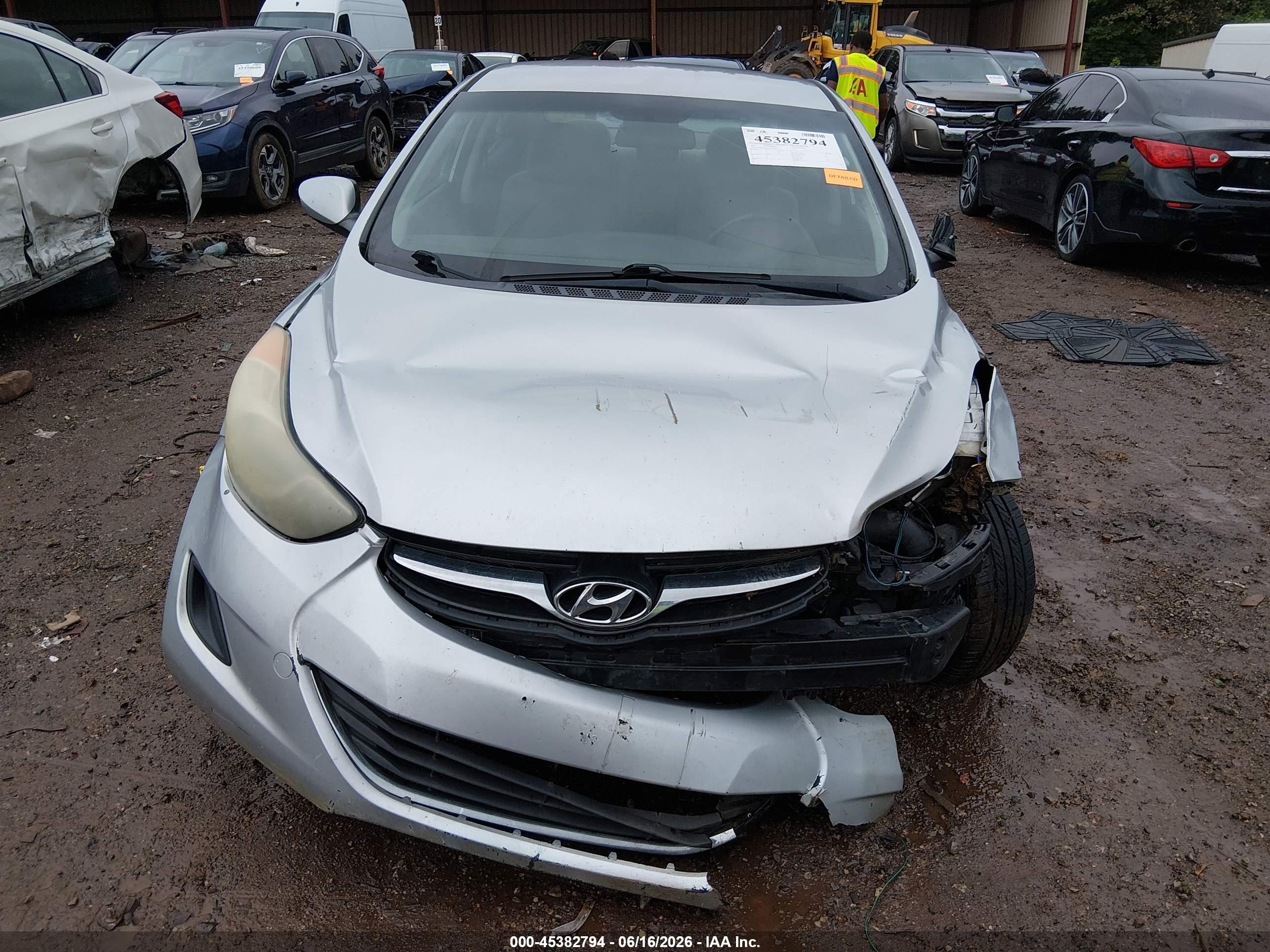 2013 Hyundai Elantra Gls Gray vin: 5NPDH4AE4DH339686