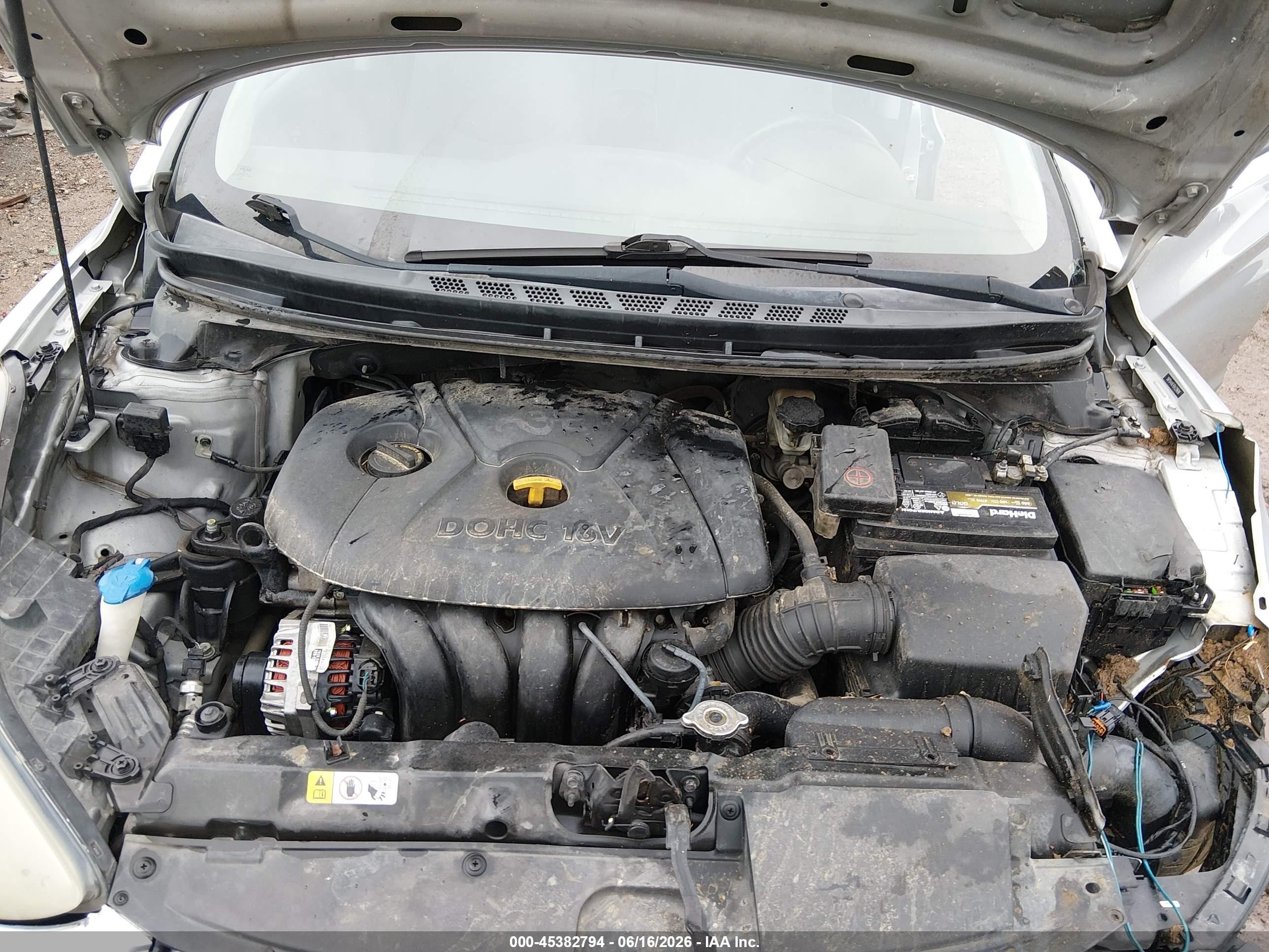 2013 Hyundai Elantra Gls Gray vin: 5NPDH4AE4DH339686