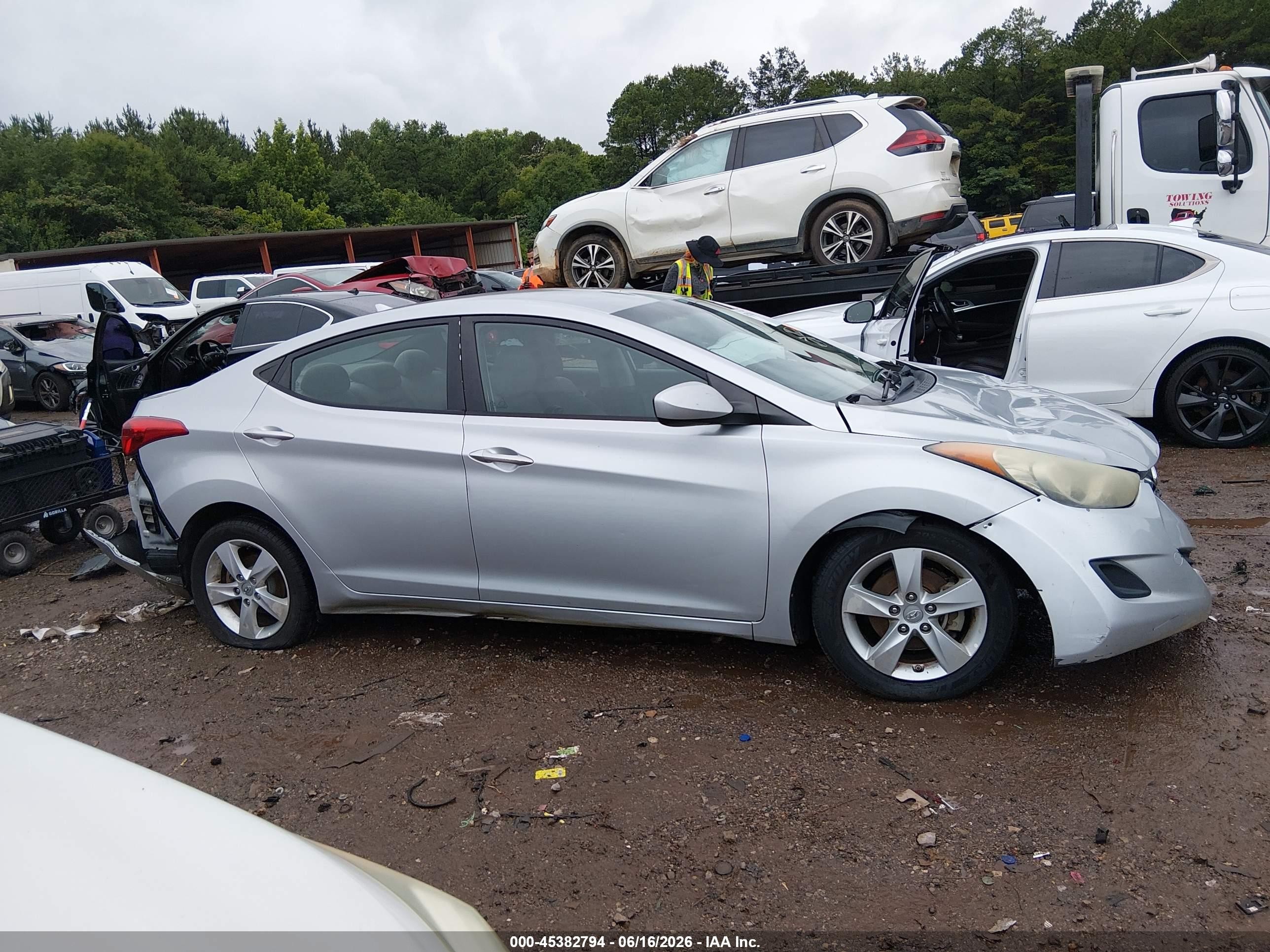 2013 Hyundai Elantra Gls Gray vin: 5NPDH4AE4DH339686