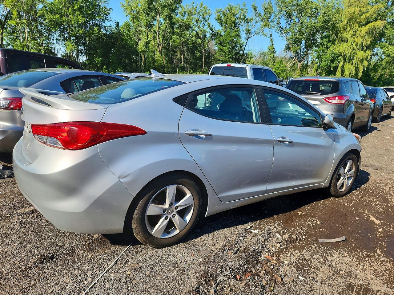 2013 Hyundai Elantra Gls Silver vin: 5NPDH4AE4DH341034