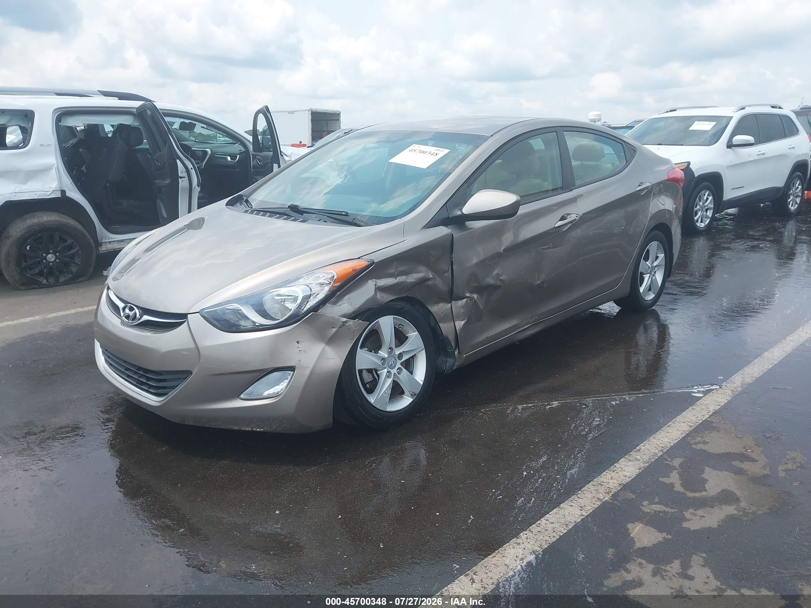2013 Hyundai Elantra Gls Champagne vin: 5NPDH4AE4DH341762