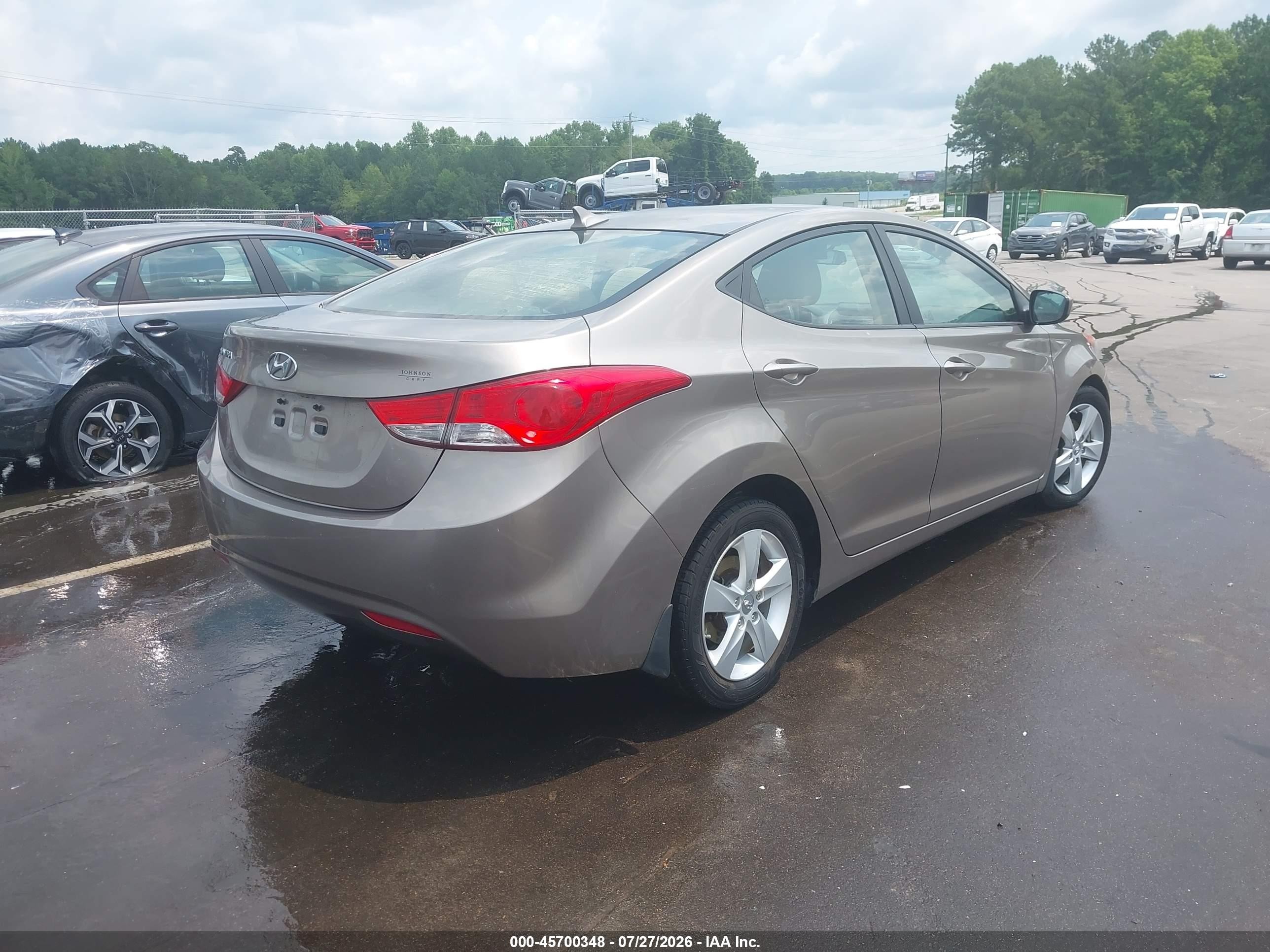2013 Hyundai Elantra Gls Champagne vin: 5NPDH4AE4DH341762