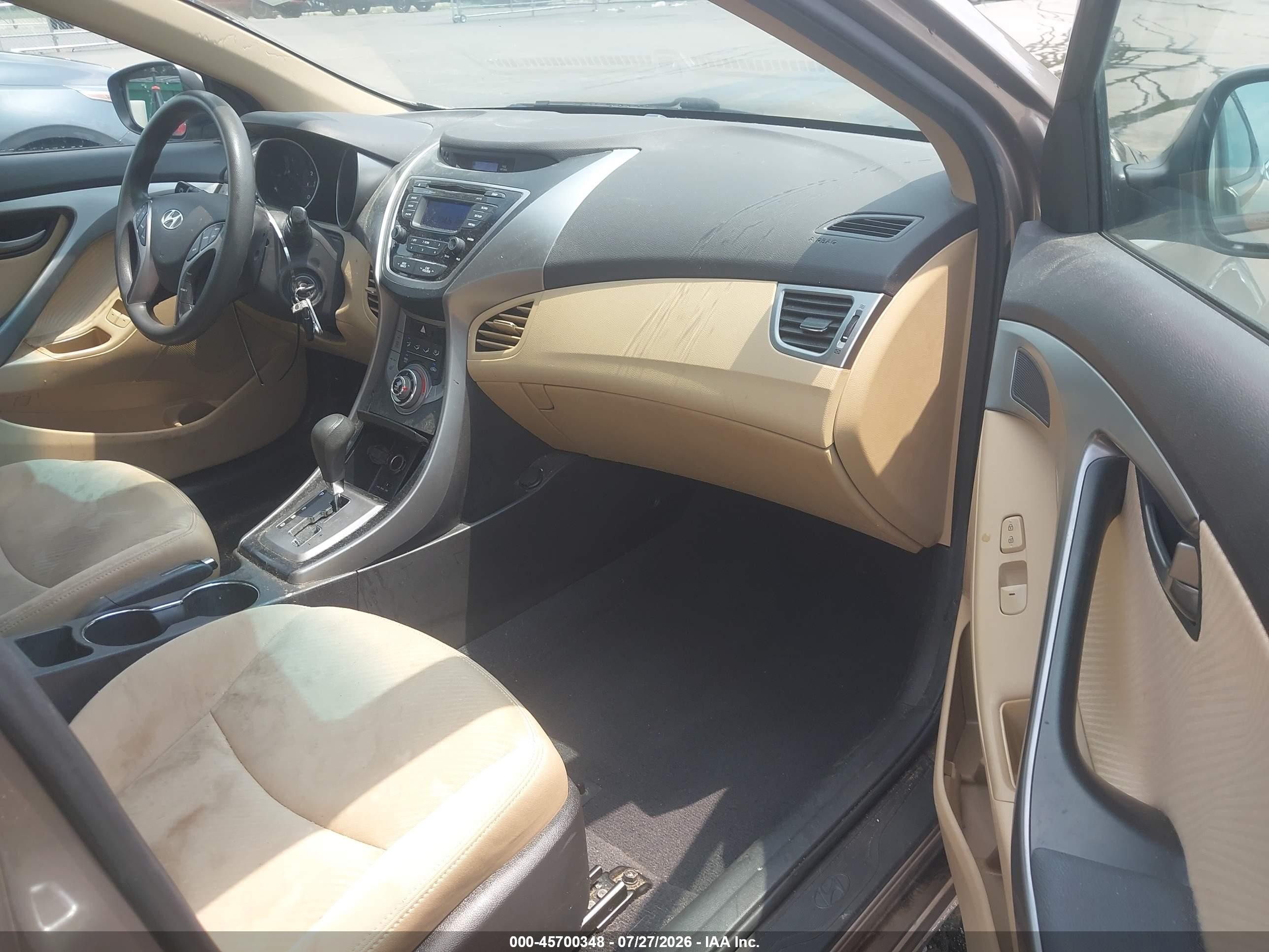 2013 Hyundai Elantra Gls Champagne vin: 5NPDH4AE4DH341762