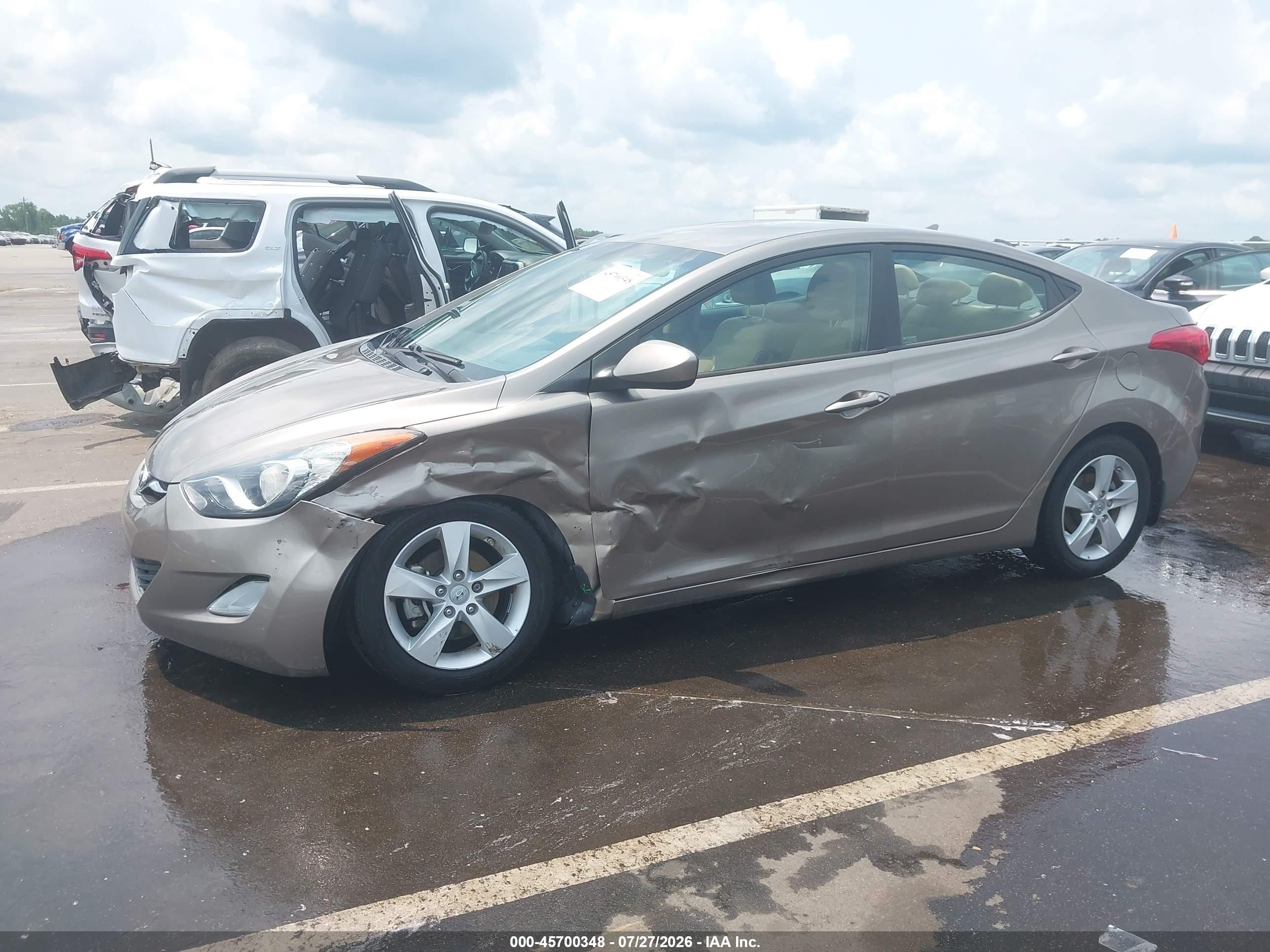 2013 Hyundai Elantra Gls Champagne vin: 5NPDH4AE4DH341762
