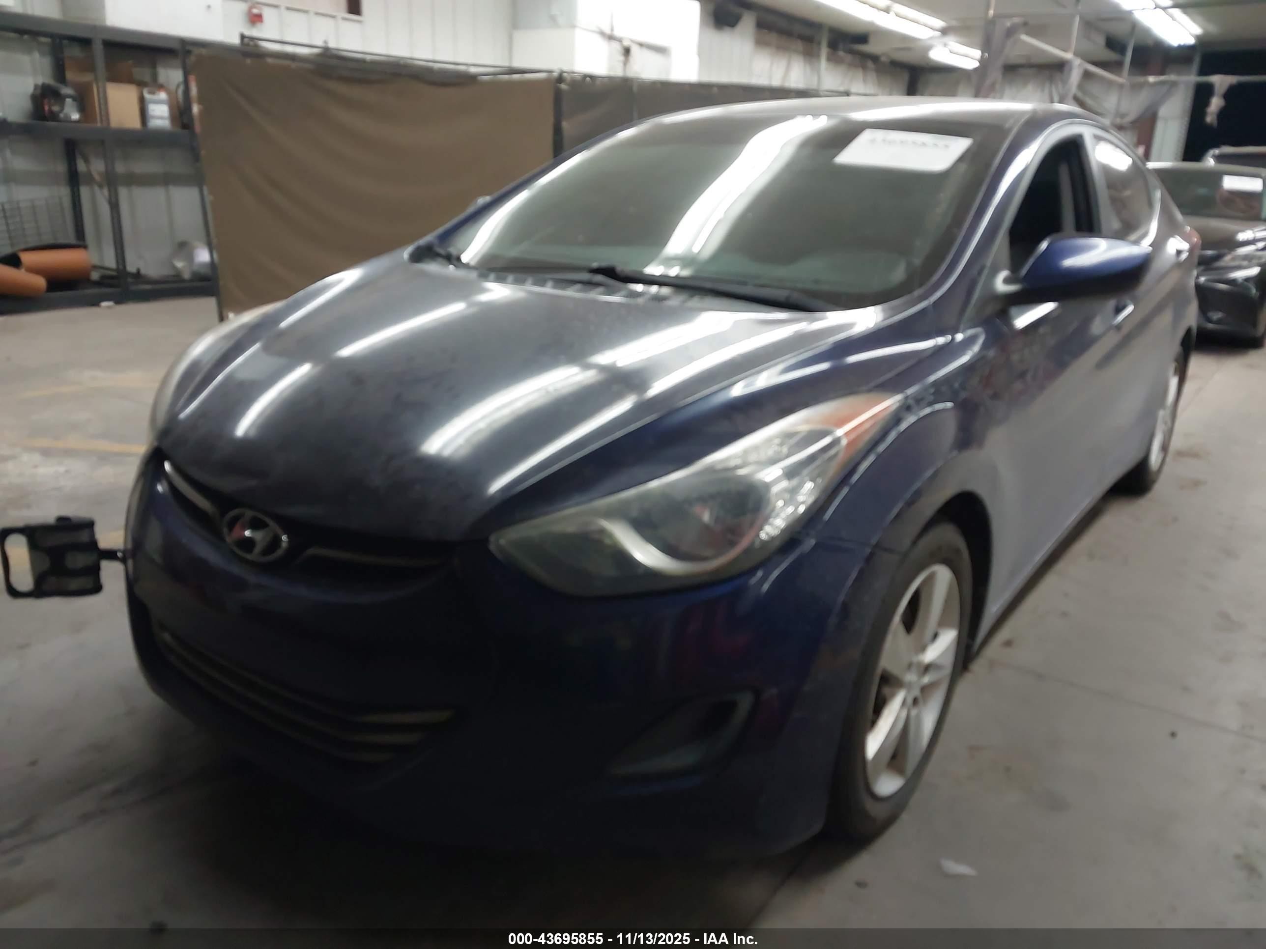 2013 Hyundai Elantra Gls Blue vin: 5NPDH4AE4DH343740
