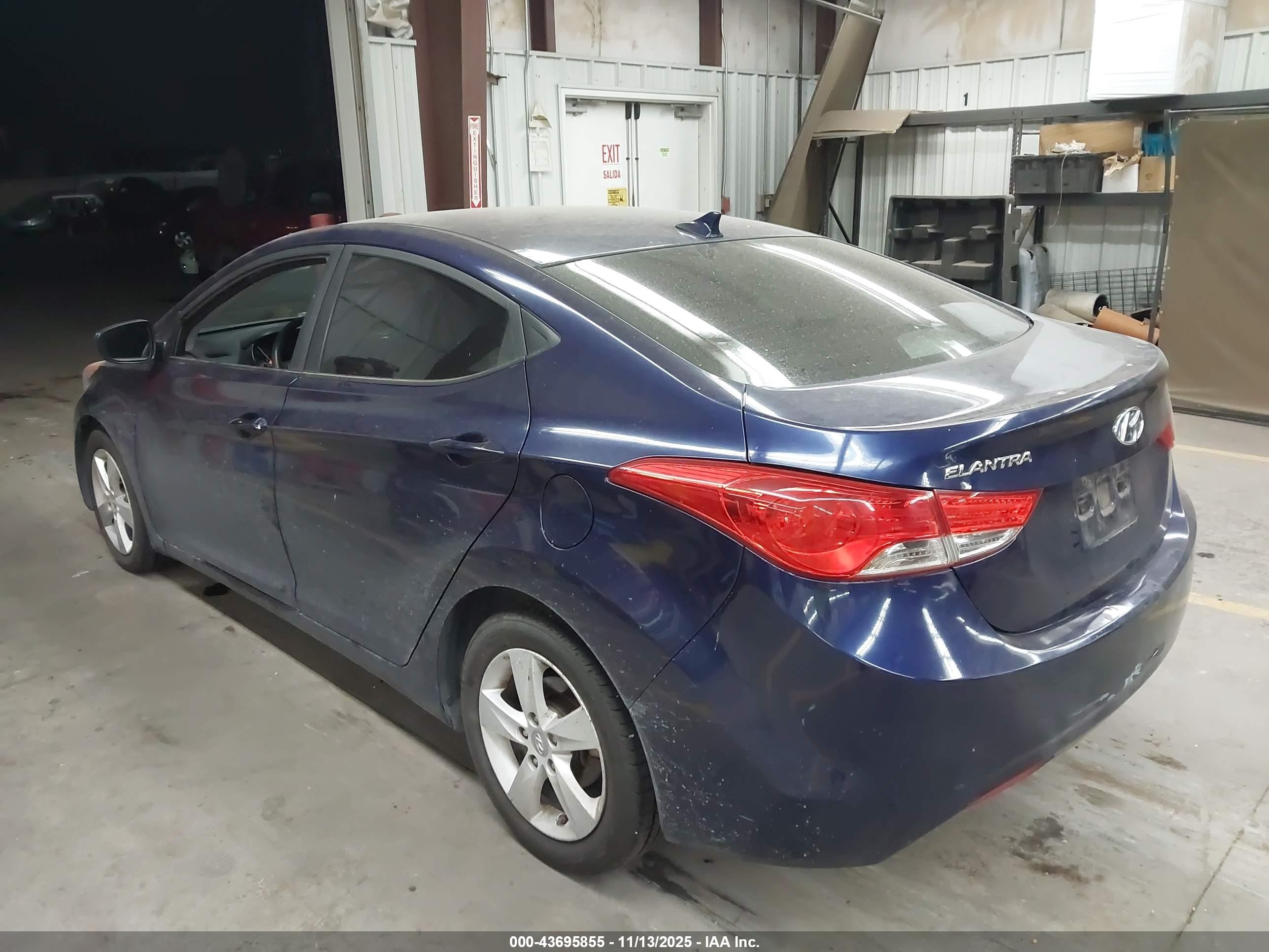 2013 Hyundai Elantra Gls Blue vin: 5NPDH4AE4DH343740