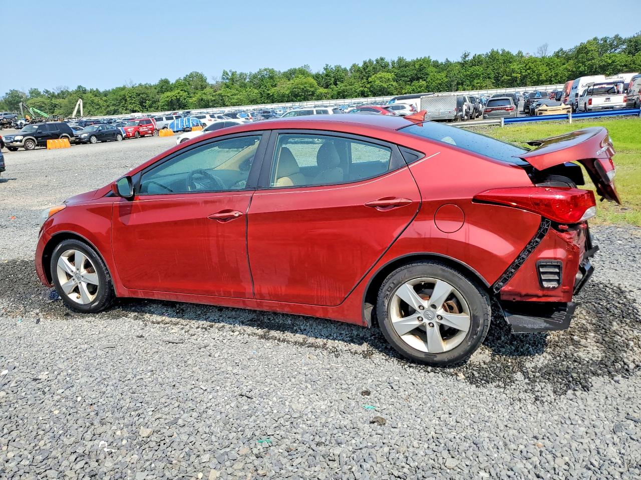 2013 Hyundai Elantra Gls Red vin: 5NPDH4AE4DH347058