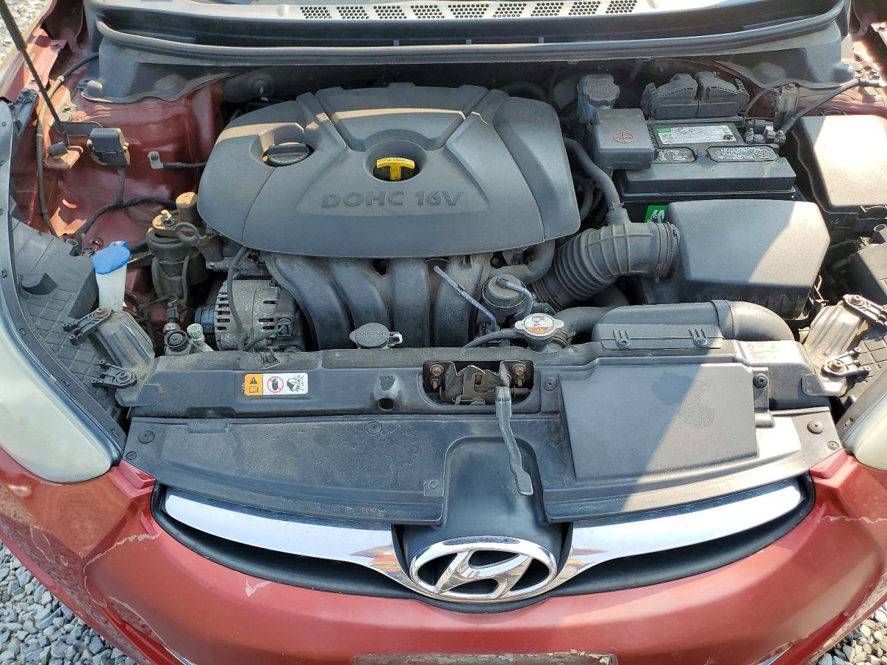 2013 Hyundai Elantra Gls Red vin: 5NPDH4AE4DH347058