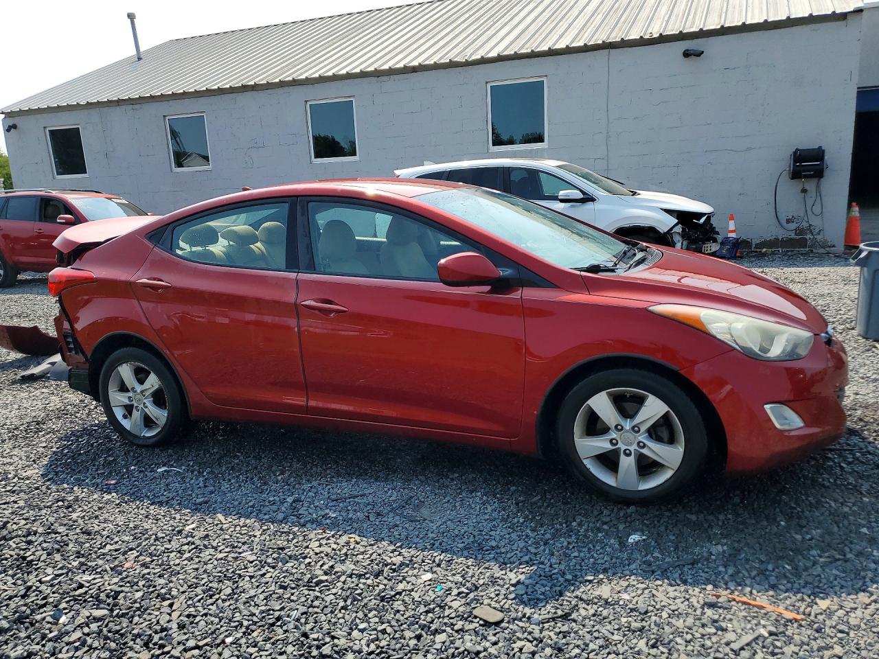 2013 Hyundai Elantra Gls Red vin: 5NPDH4AE4DH347058