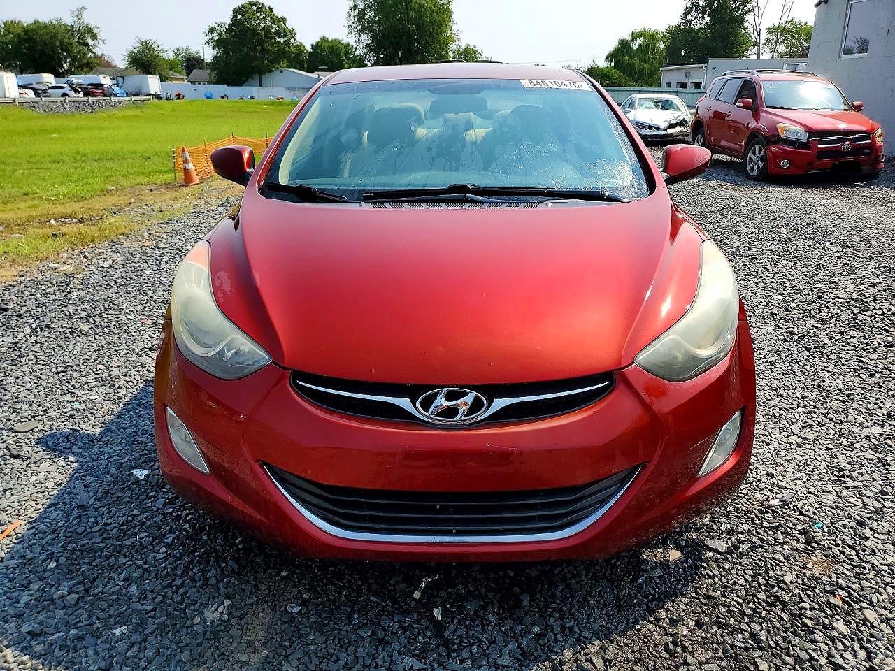 2013 Hyundai Elantra Gls Red vin: 5NPDH4AE4DH347058