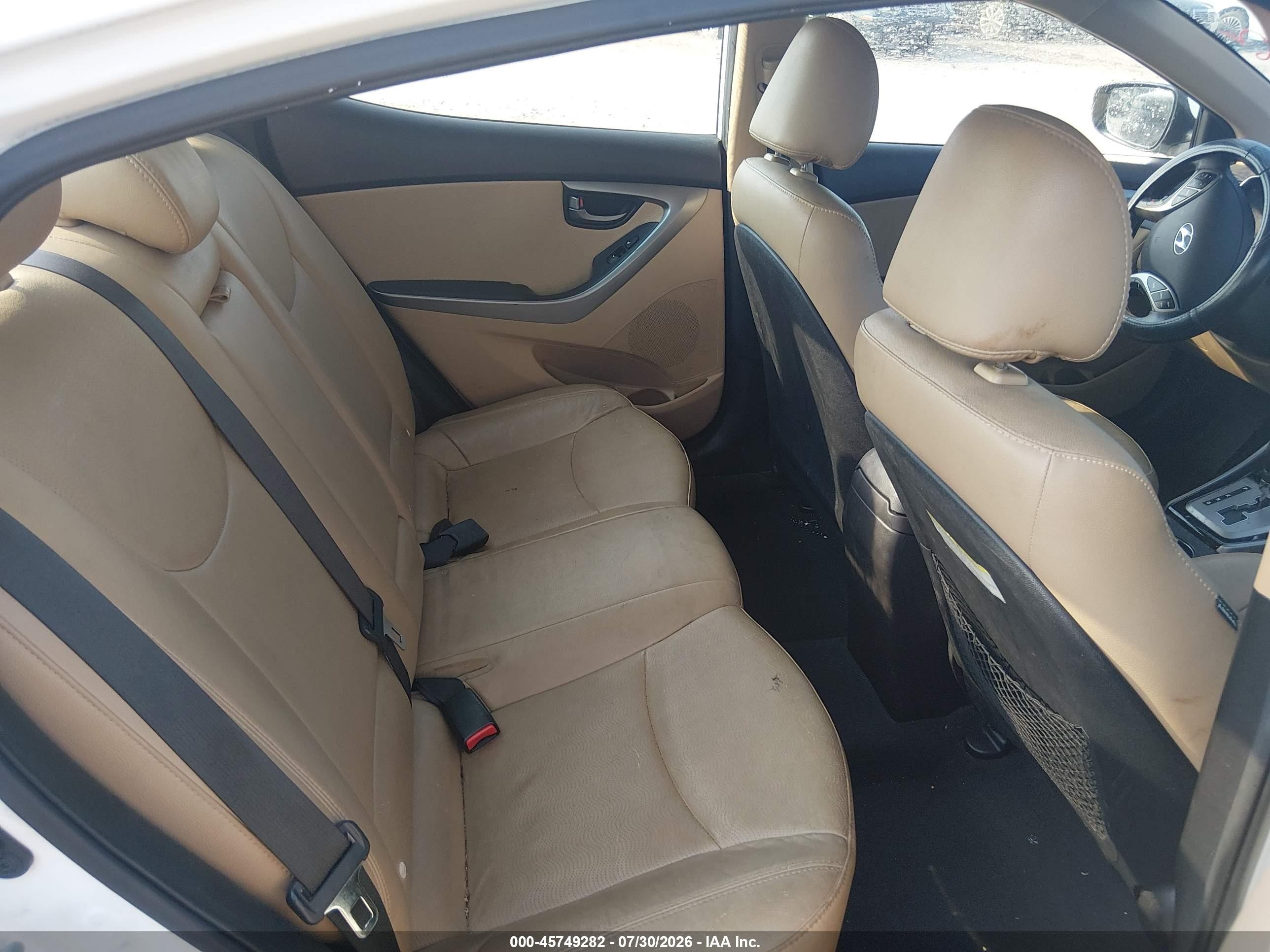 2013 Hyundai Elantra Limited White vin: 5NPDH4AE4DH347156