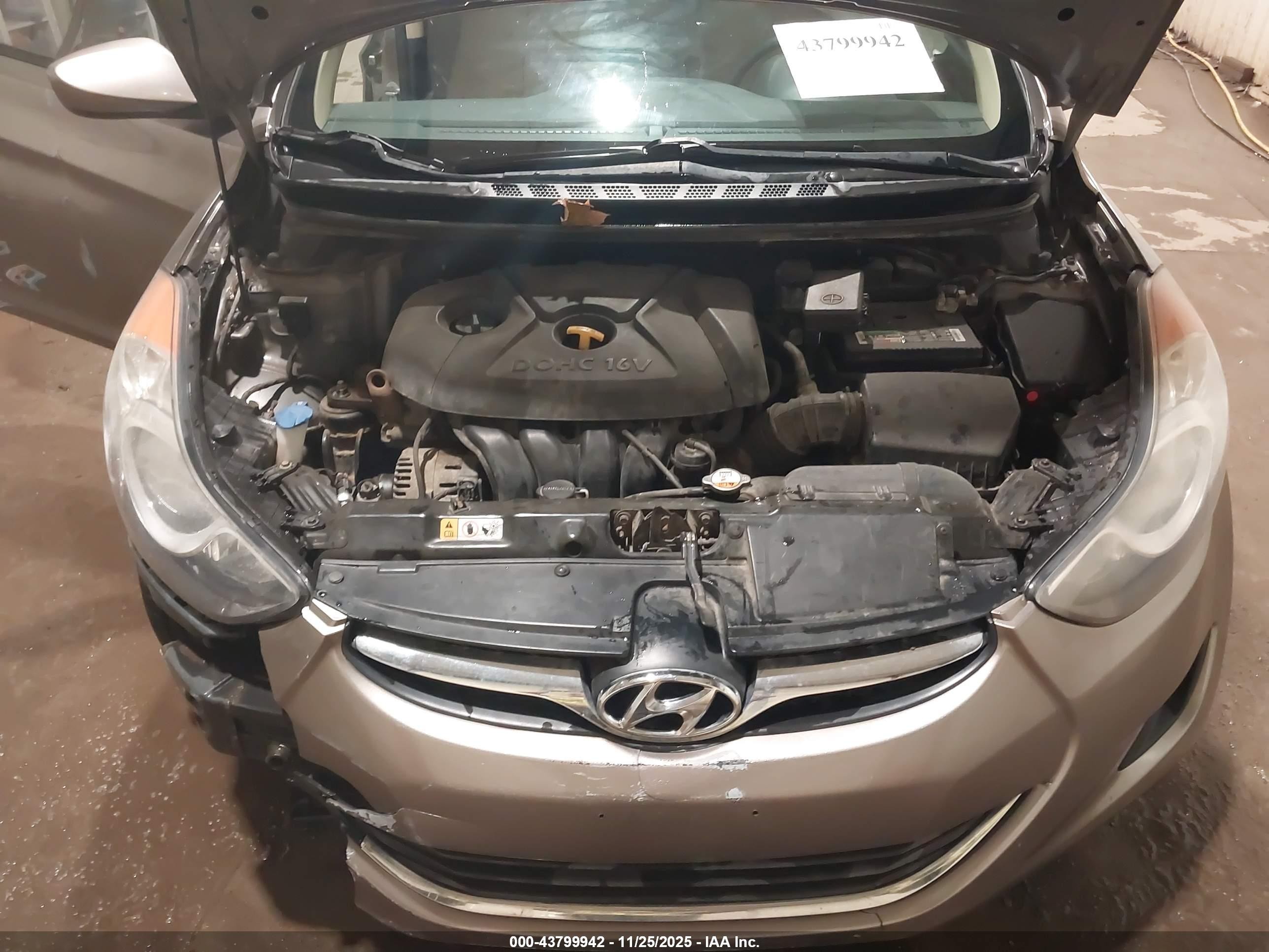 2013 Hyundai Elantra Gls Серый vin: 5NPDH4AE4DH348548