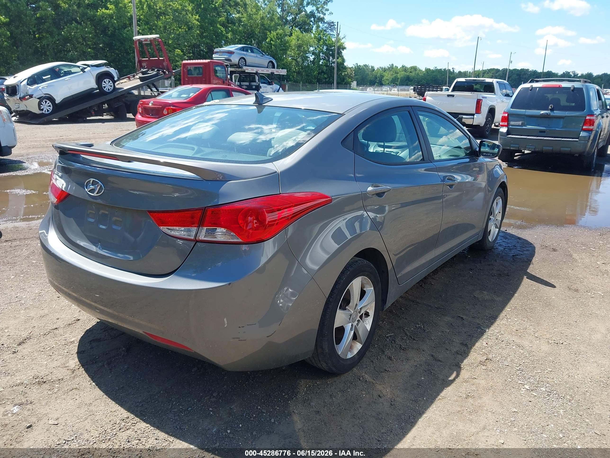 2013 Hyundai Elantra Gls Gray vin: 5NPDH4AE4DH348856