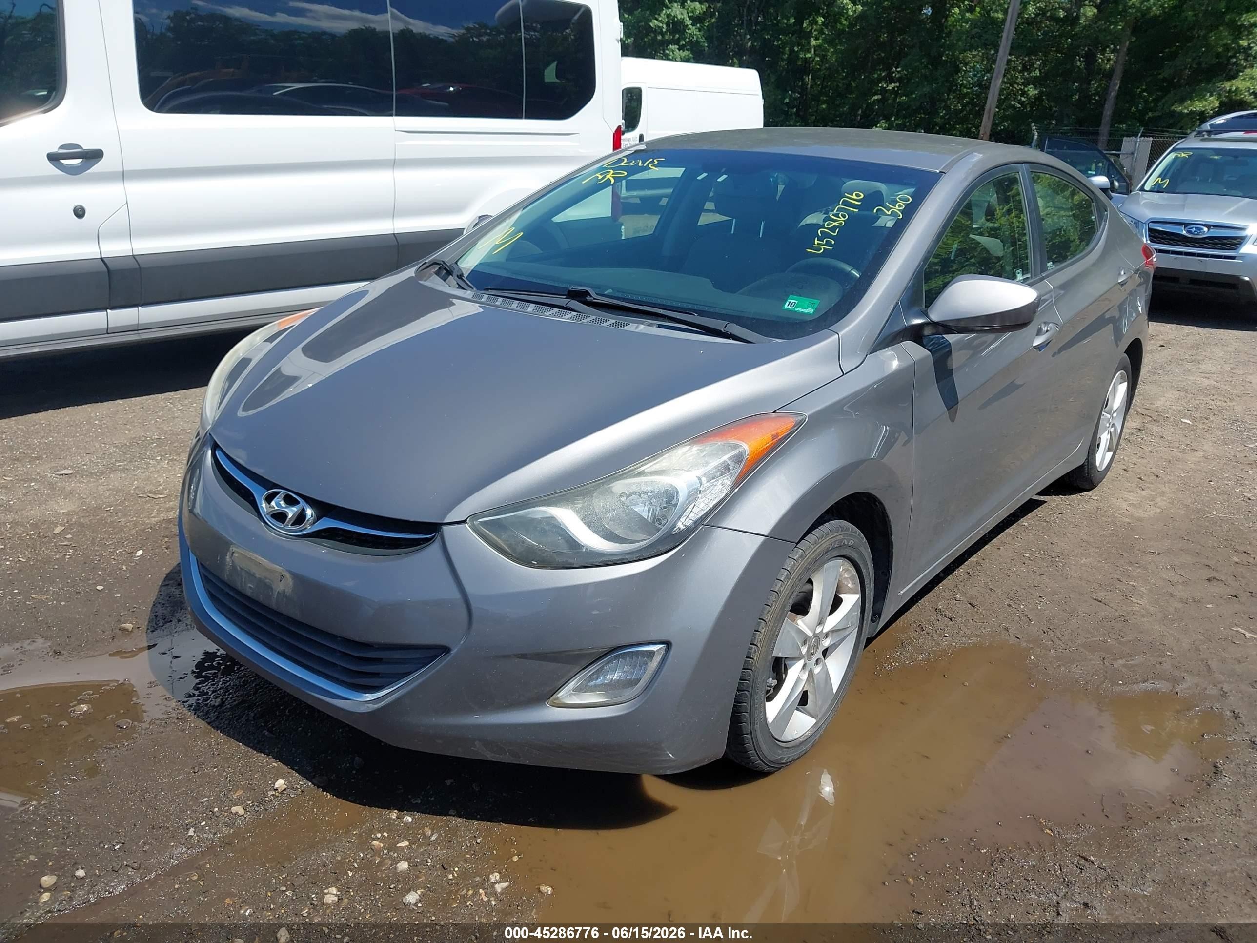 2013 Hyundai Elantra Gls Gray vin: 5NPDH4AE4DH348856