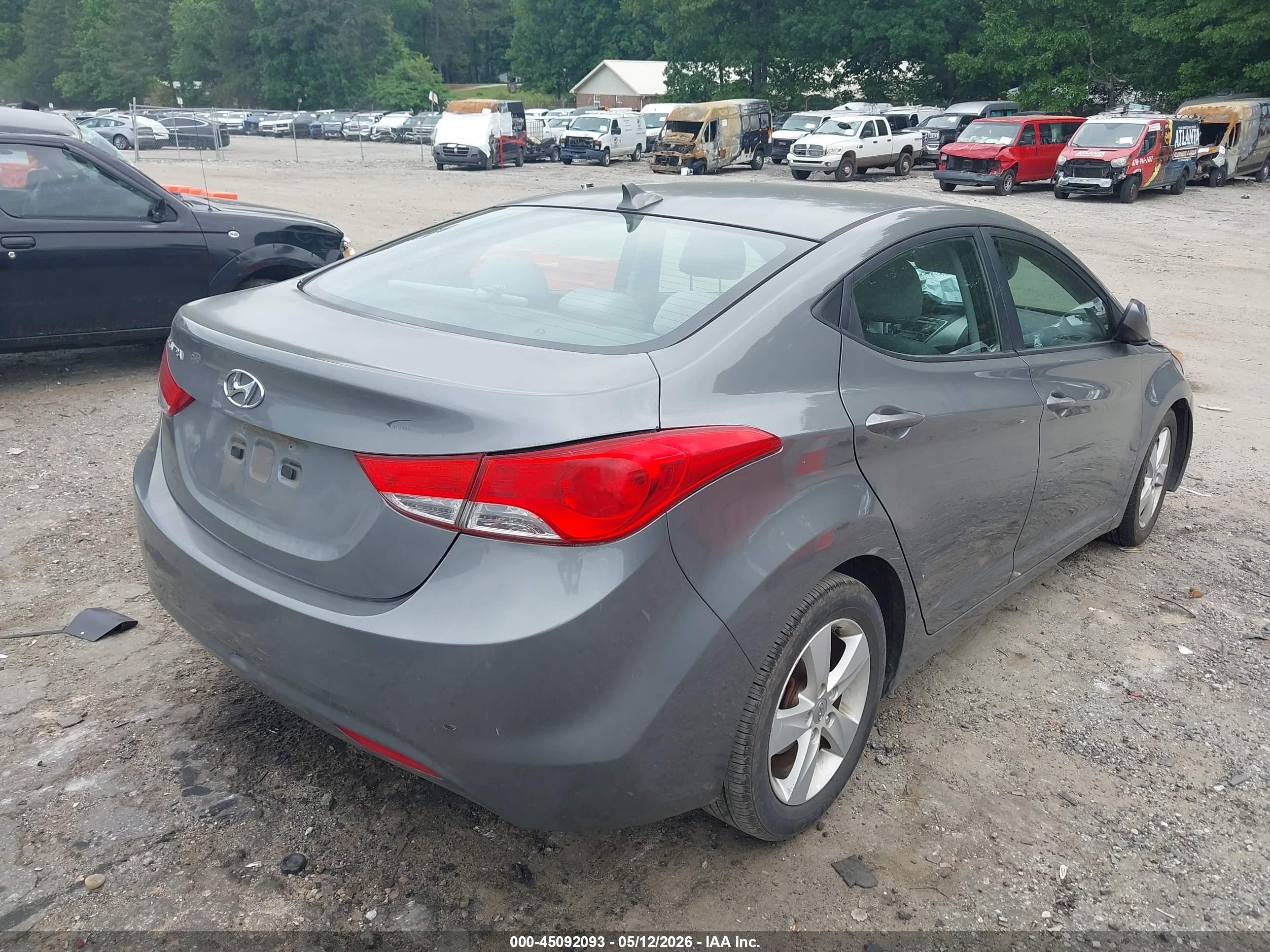 2013 Hyundai Elantra Gls Gray vin: 5NPDH4AE4DH353507
