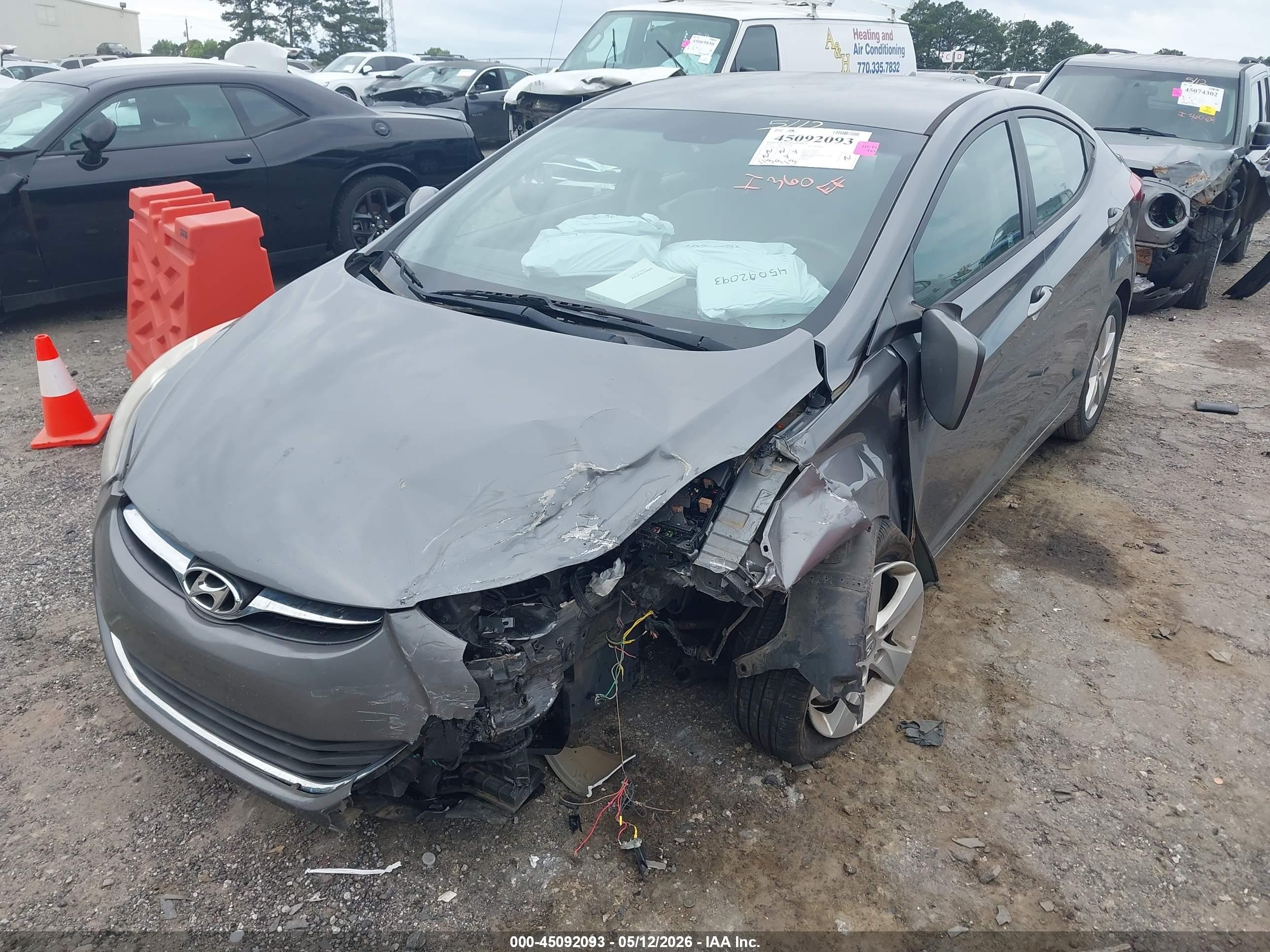2013 Hyundai Elantra Gls Gray vin: 5NPDH4AE4DH353507