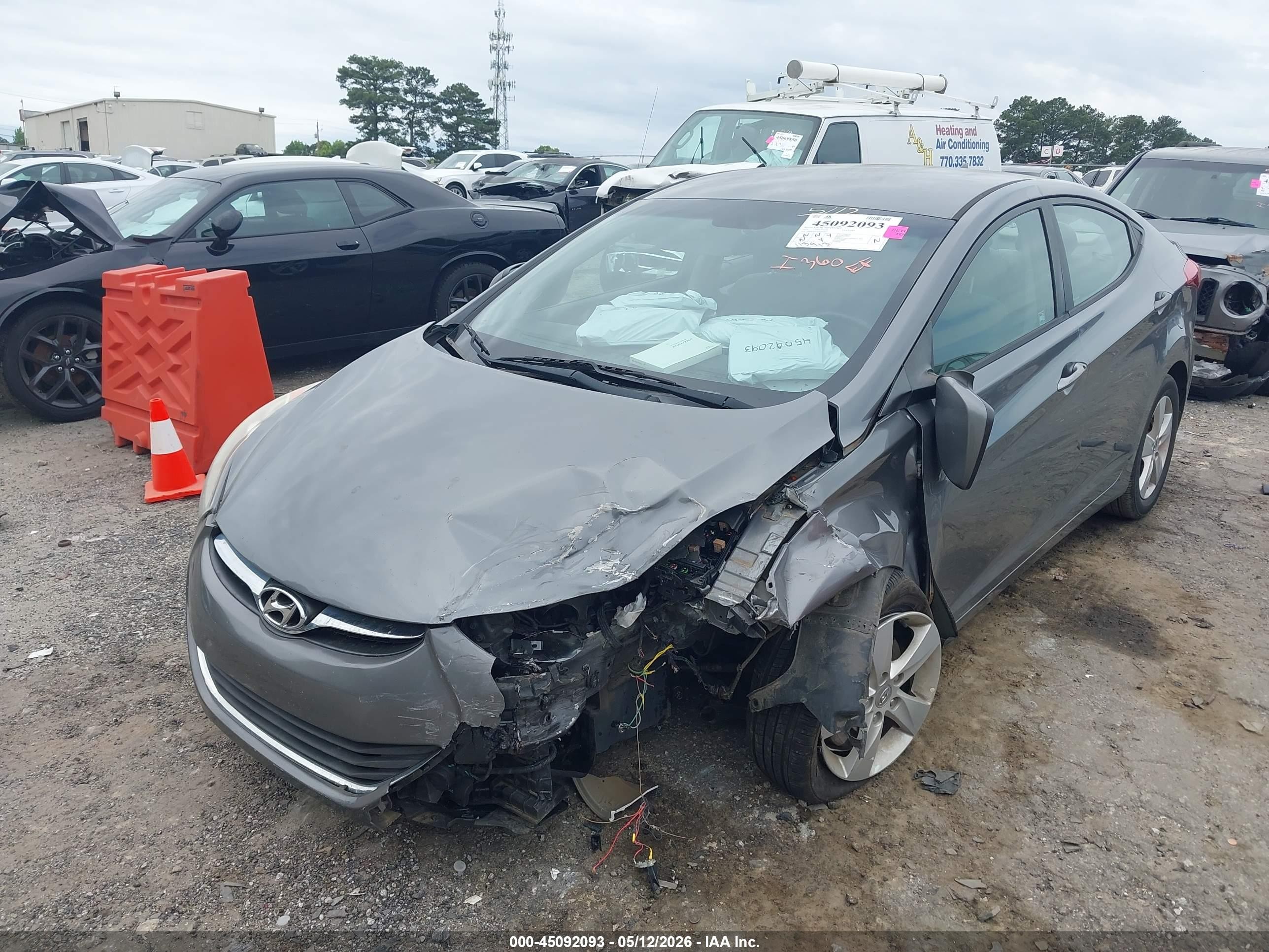 2013 Hyundai Elantra Gls Gray vin: 5NPDH4AE4DH353507