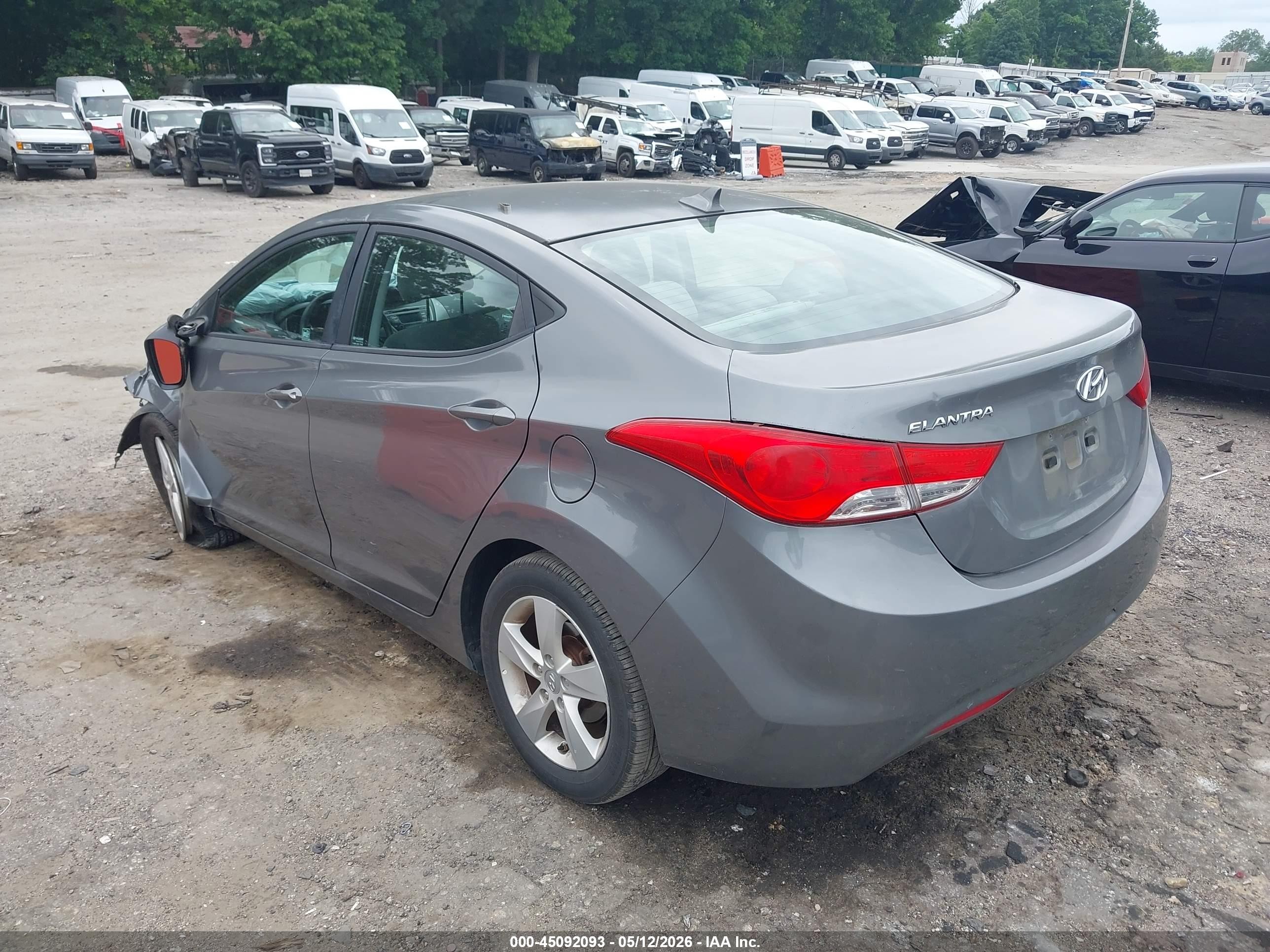 2013 Hyundai Elantra Gls Gray vin: 5NPDH4AE4DH353507