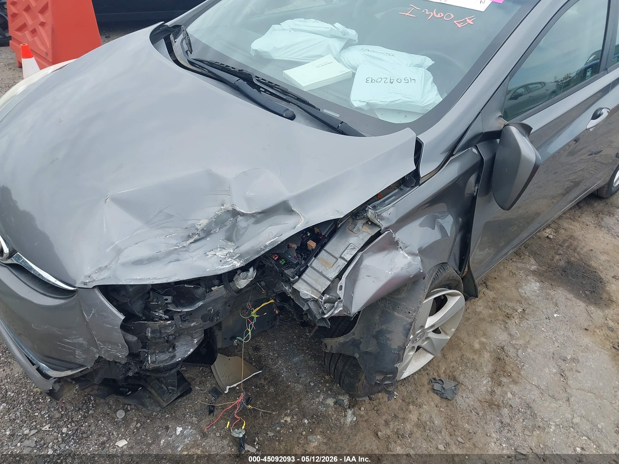 2013 Hyundai Elantra Gls Gray vin: 5NPDH4AE4DH353507