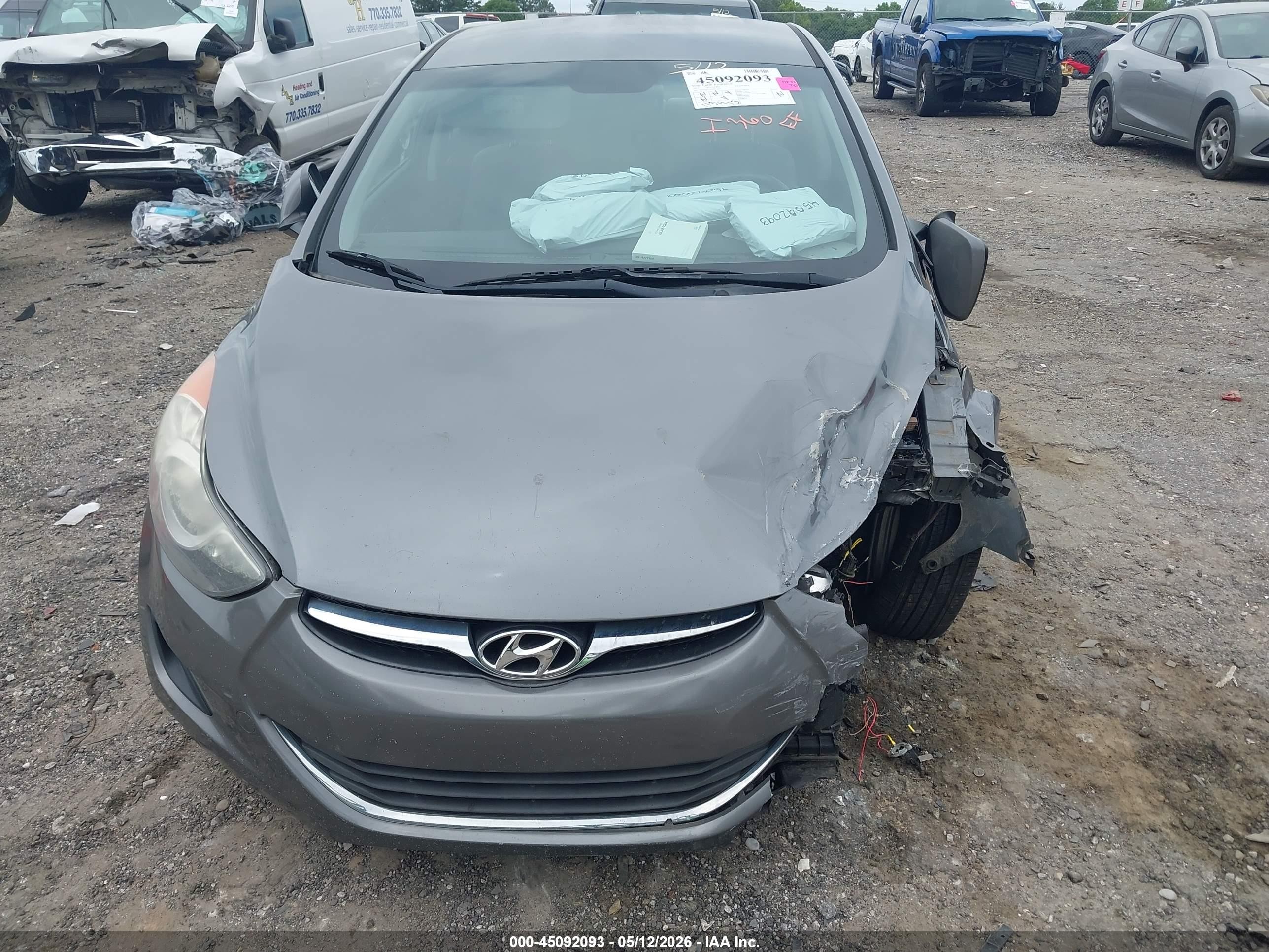 2013 Hyundai Elantra Gls Gray vin: 5NPDH4AE4DH353507