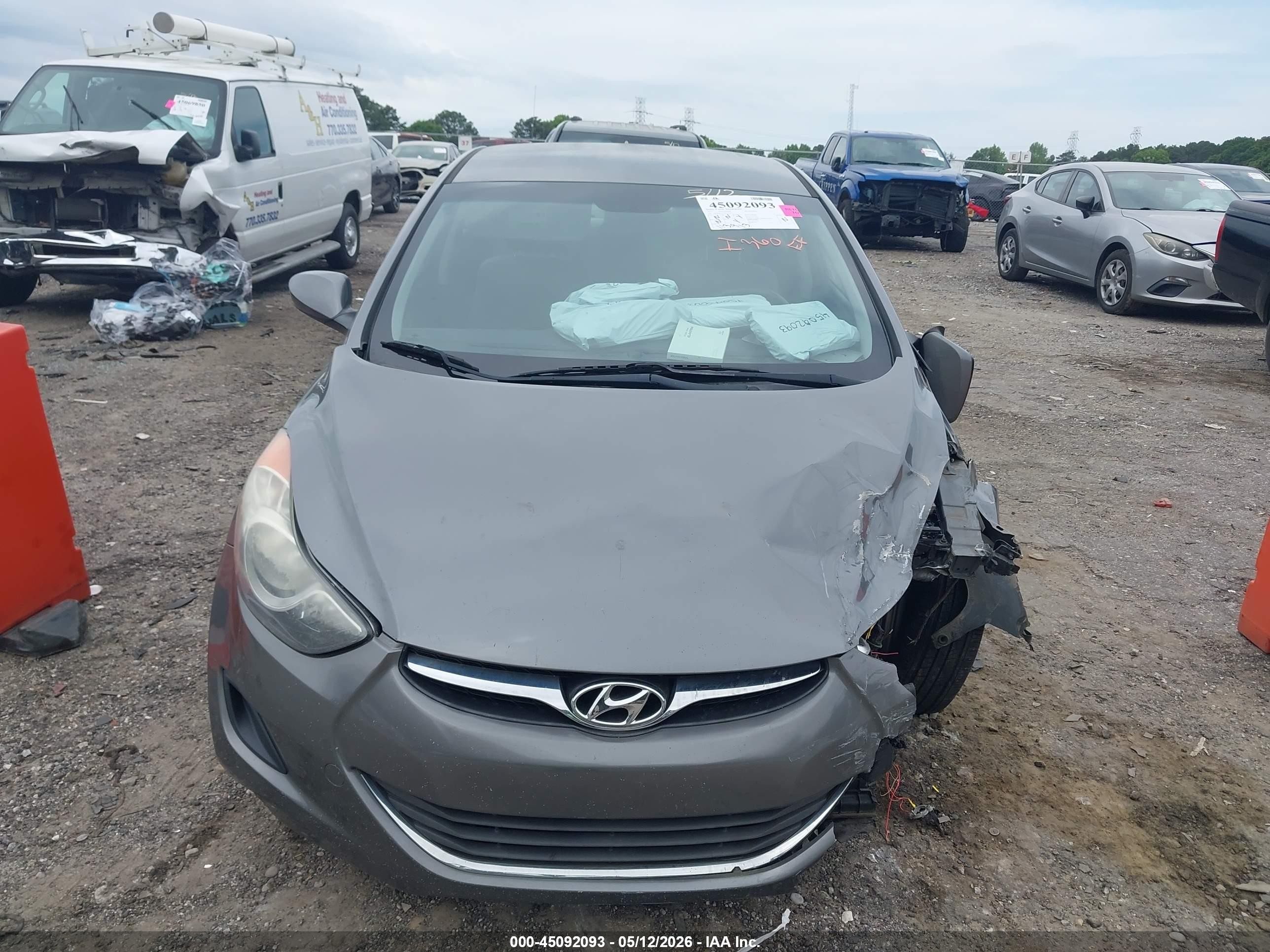 2013 Hyundai Elantra Gls Gray vin: 5NPDH4AE4DH353507