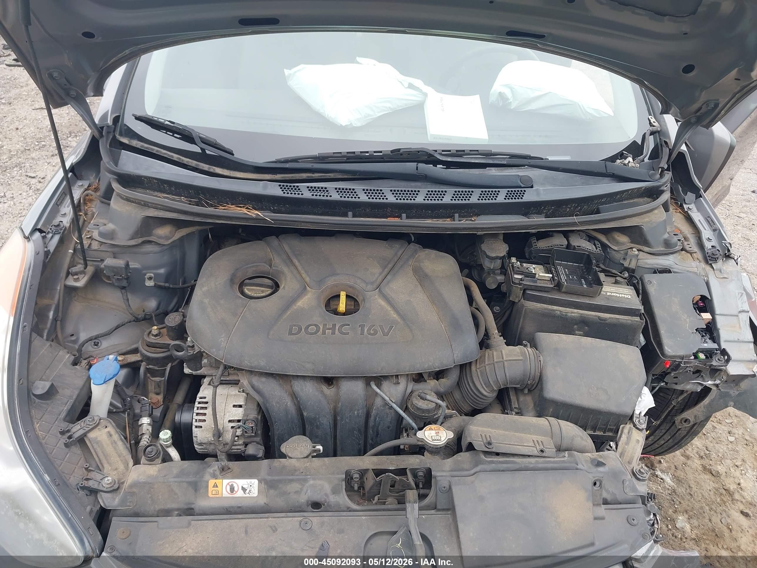 2013 Hyundai Elantra Gls Gray vin: 5NPDH4AE4DH353507