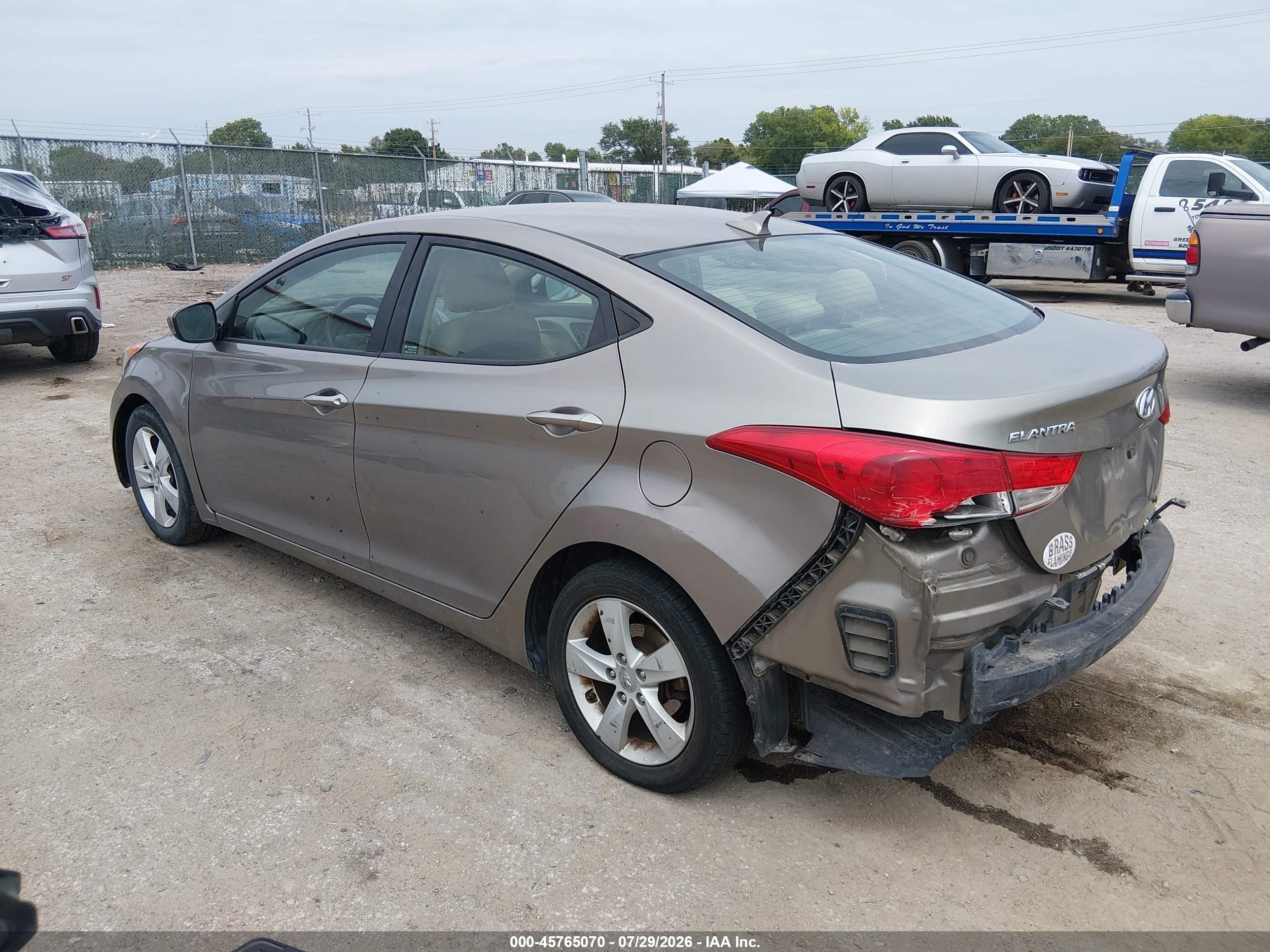 2013 Hyundai Elantra Gls Brown vin: 5NPDH4AE4DH368539