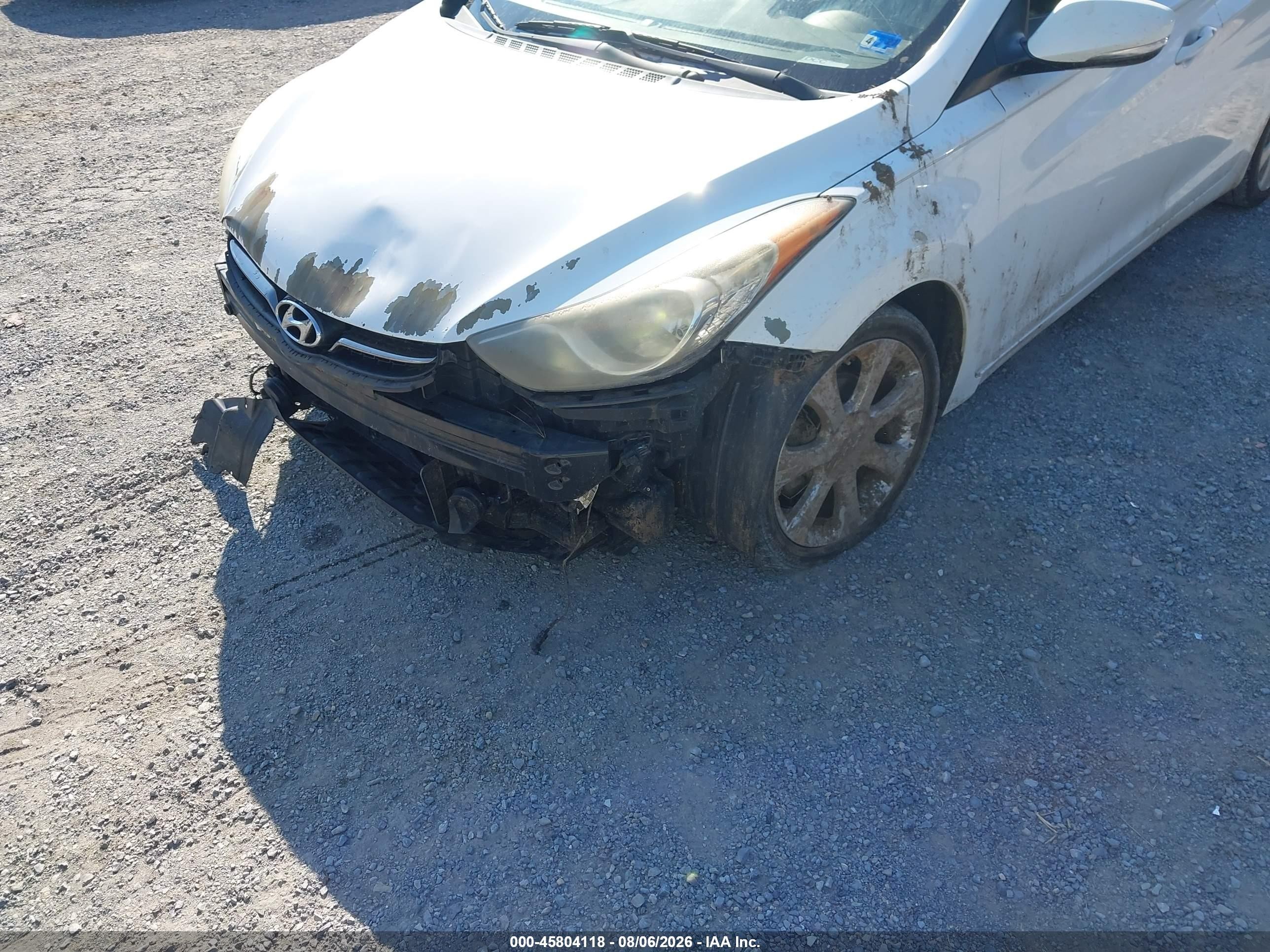 2013 Hyundai Elantra Limited White vin: 5NPDH4AE4DH374082