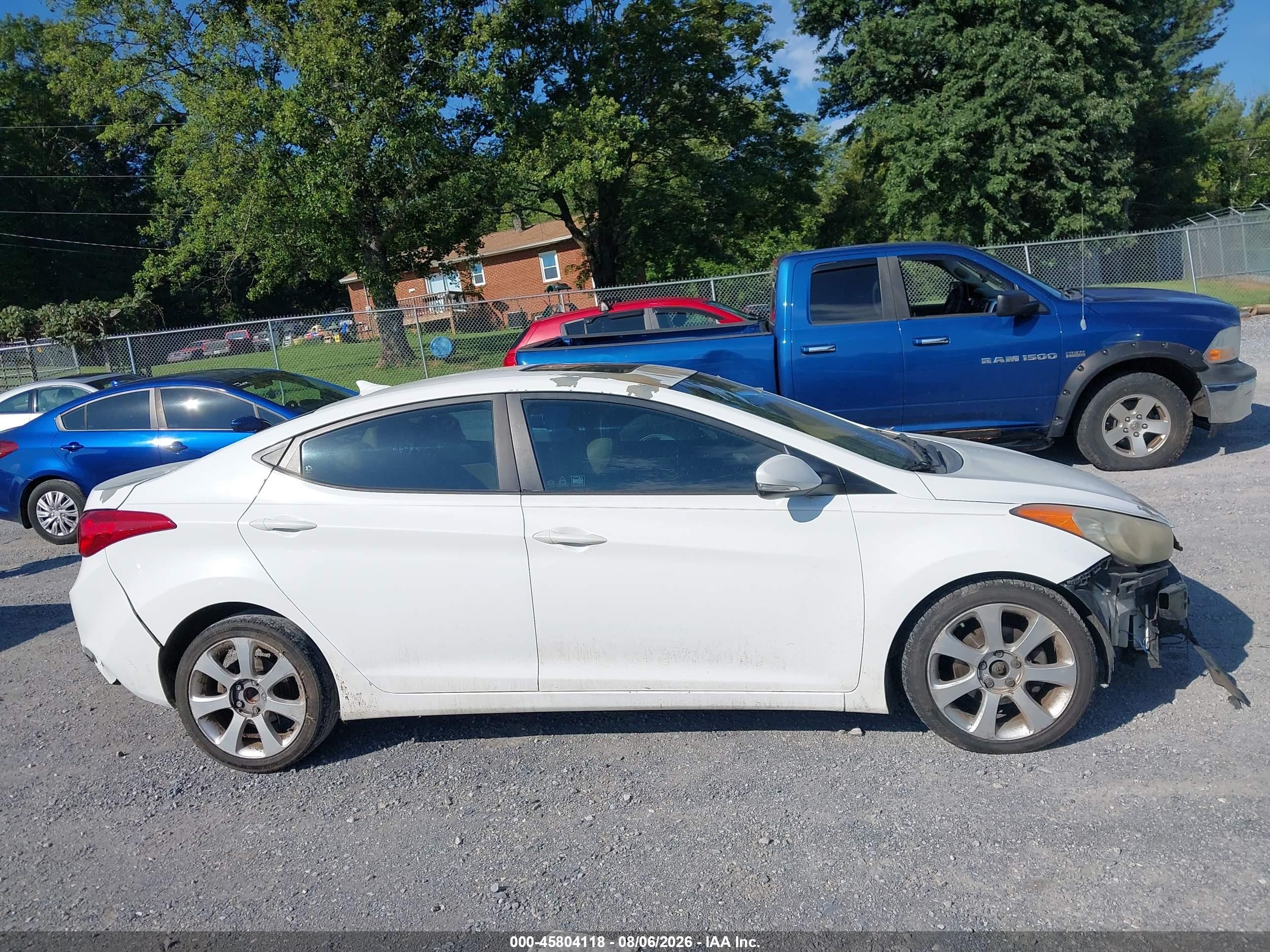 2013 Hyundai Elantra Limited White vin: 5NPDH4AE4DH374082