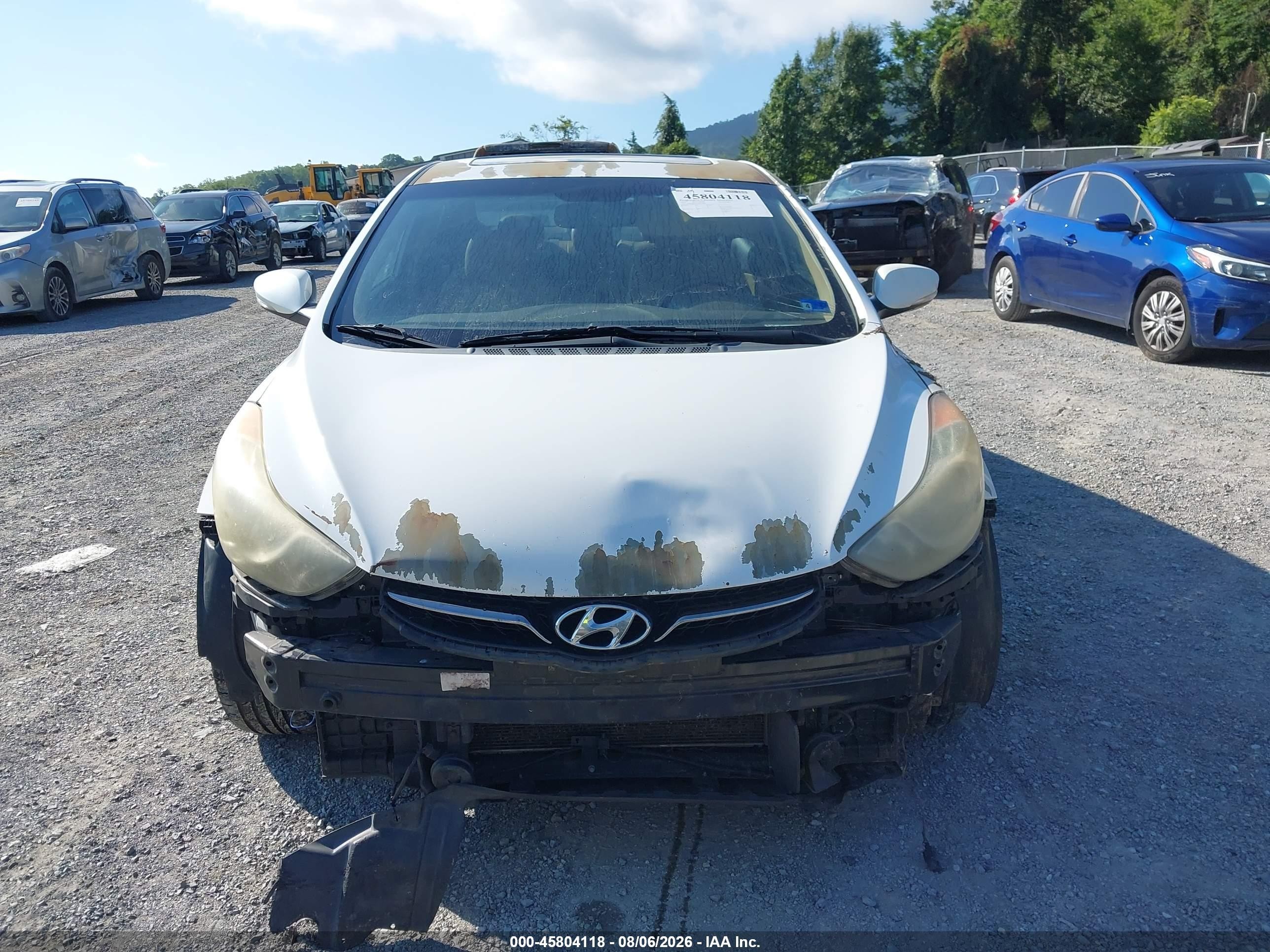 2013 Hyundai Elantra Limited White vin: 5NPDH4AE4DH374082