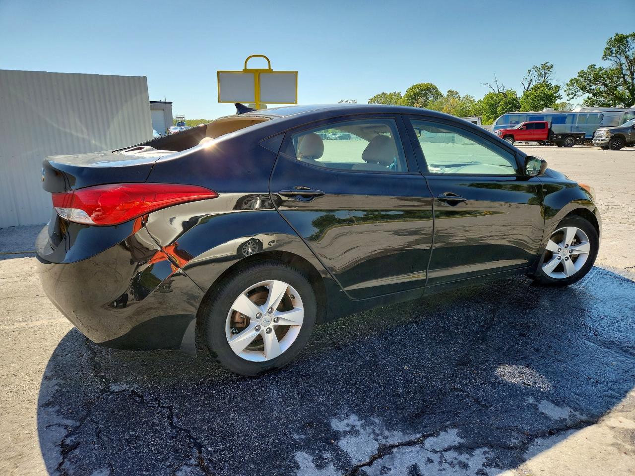 2013 Hyundai Elantra Gls Black vin: 5NPDH4AE4DH381159